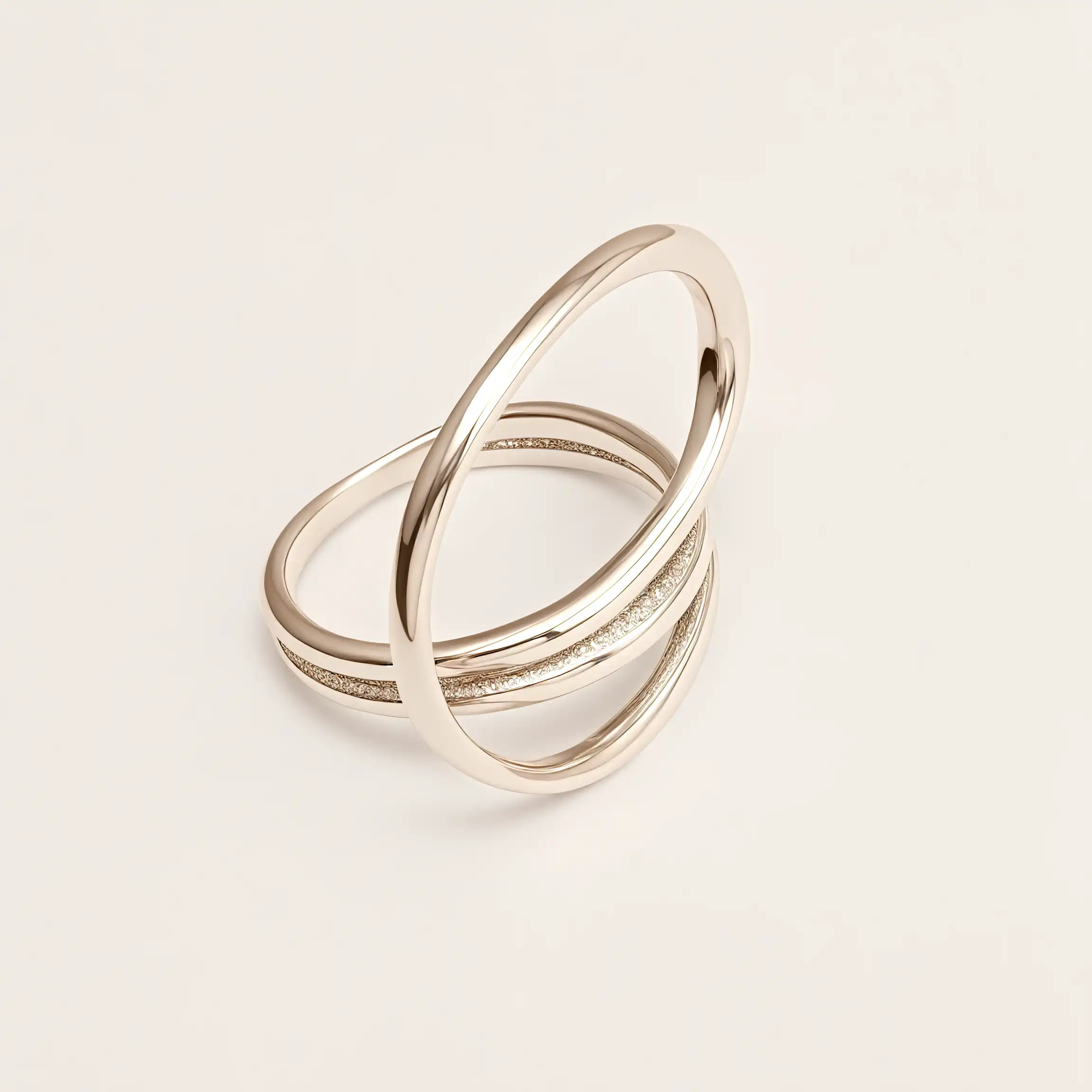Modern Style Twisted Band Stainless Steel Women's Ring丨G004992-JinBaoJewerly