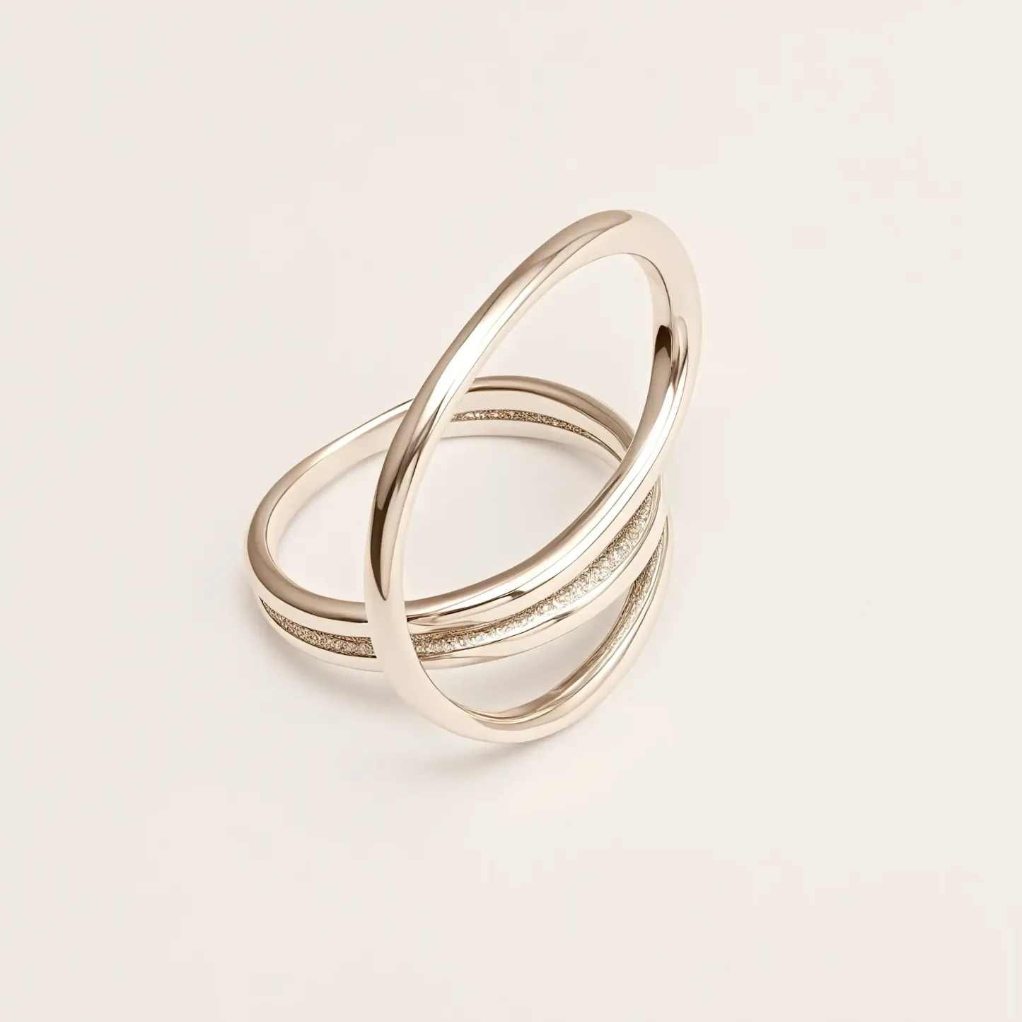 Modern Style Twisted Band Stainless Steel Women's Ring丨G004992-JinBaoJewerly