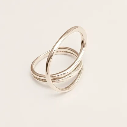 Modern Style Twisted Band Stainless Steel Women's Ring丨G004992-JinBaoJewerly