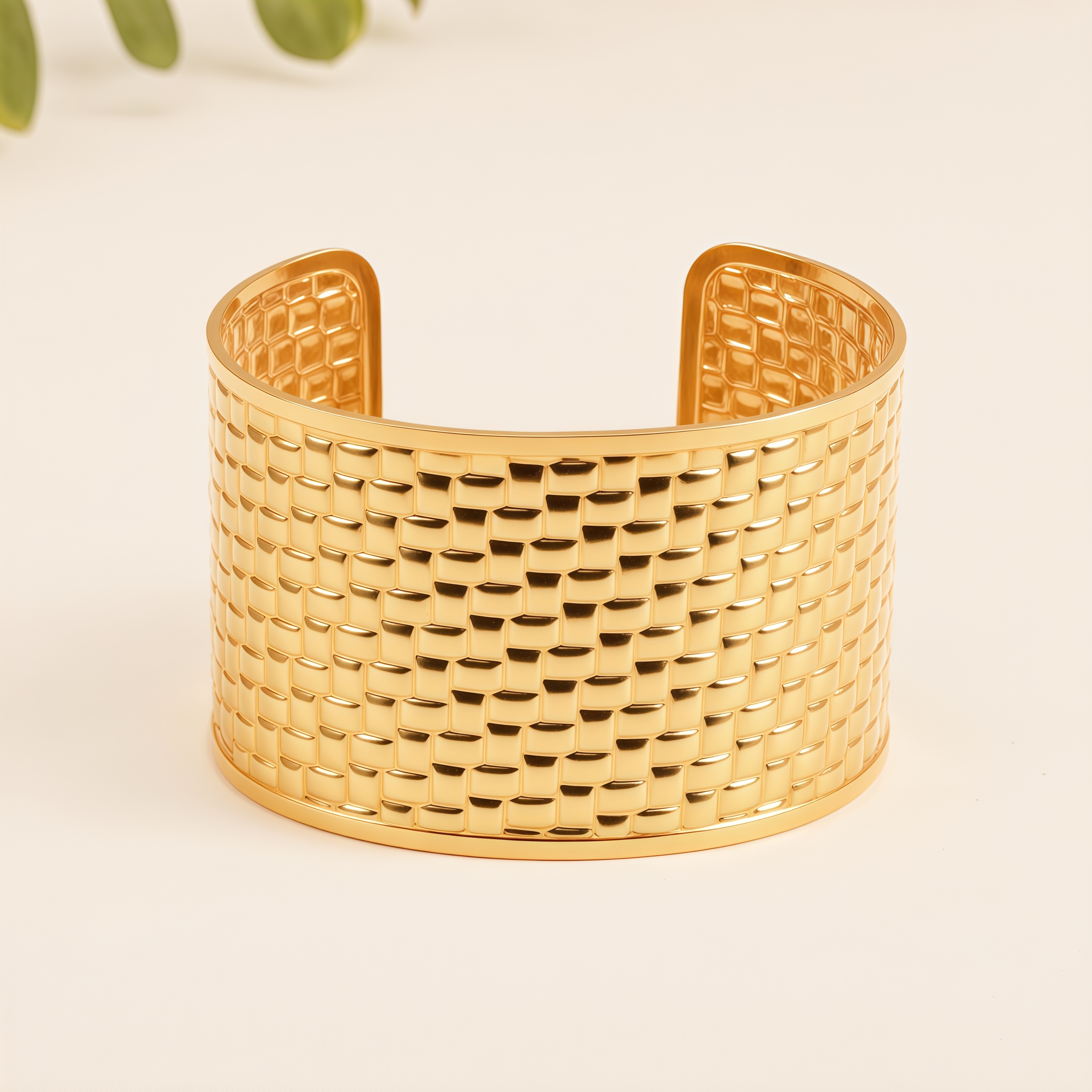 24K Stainless Steel Women's Cuff Bracelet Set Unique designs