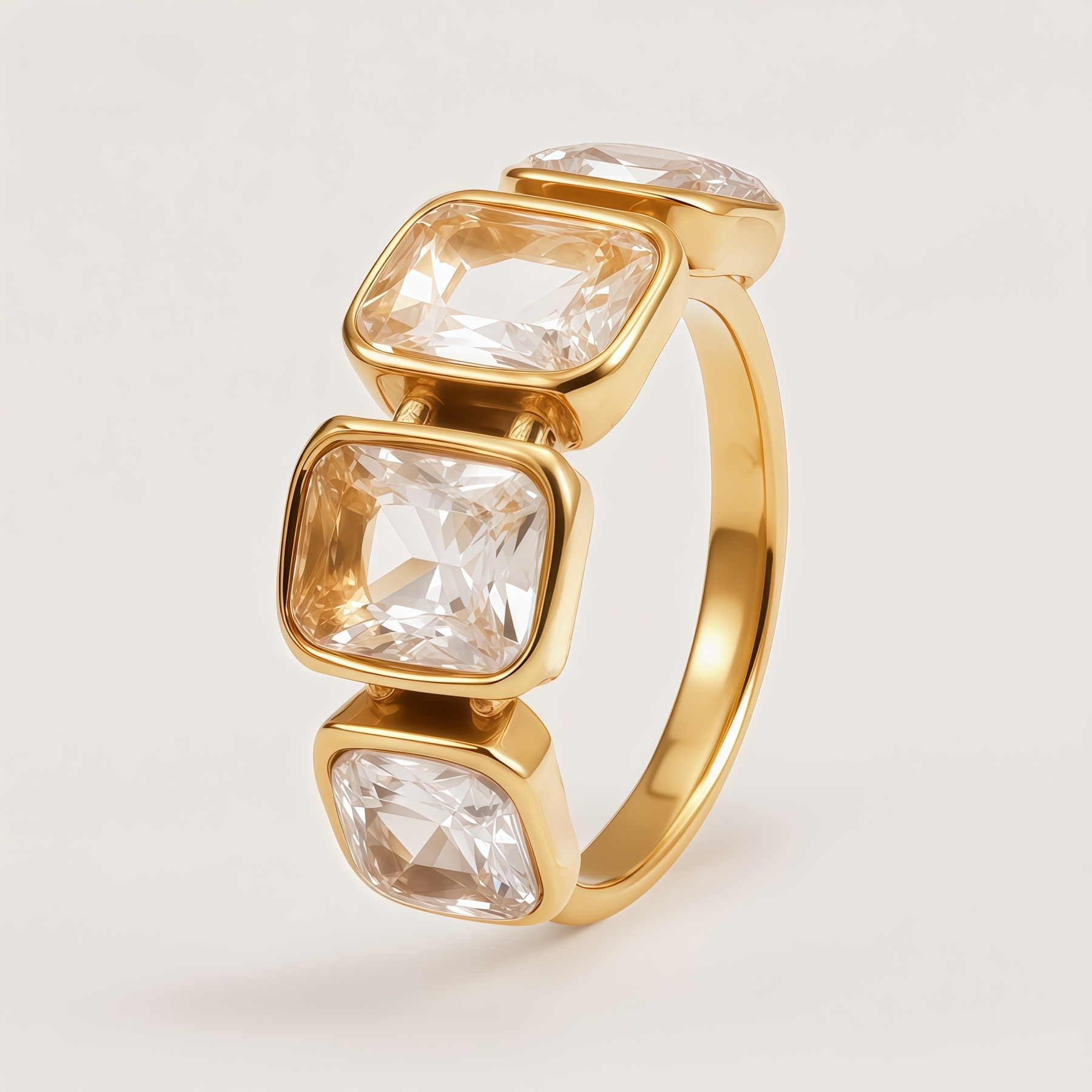 Square Multi-Gemstone  Unique Design for Women