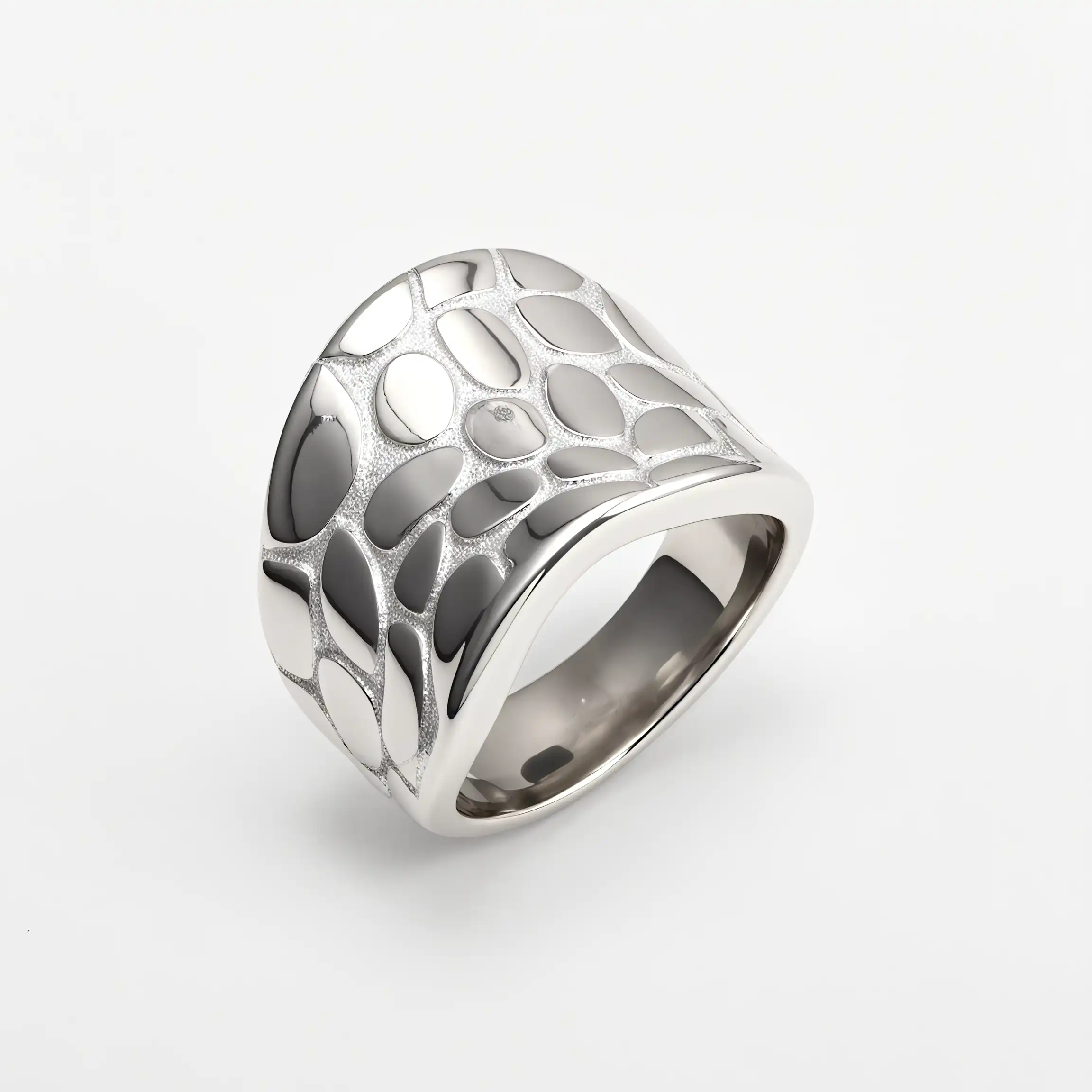 Fashion Irregular Texture Stainless Steel Women's Ring丨ML096-JinBaoJewerly