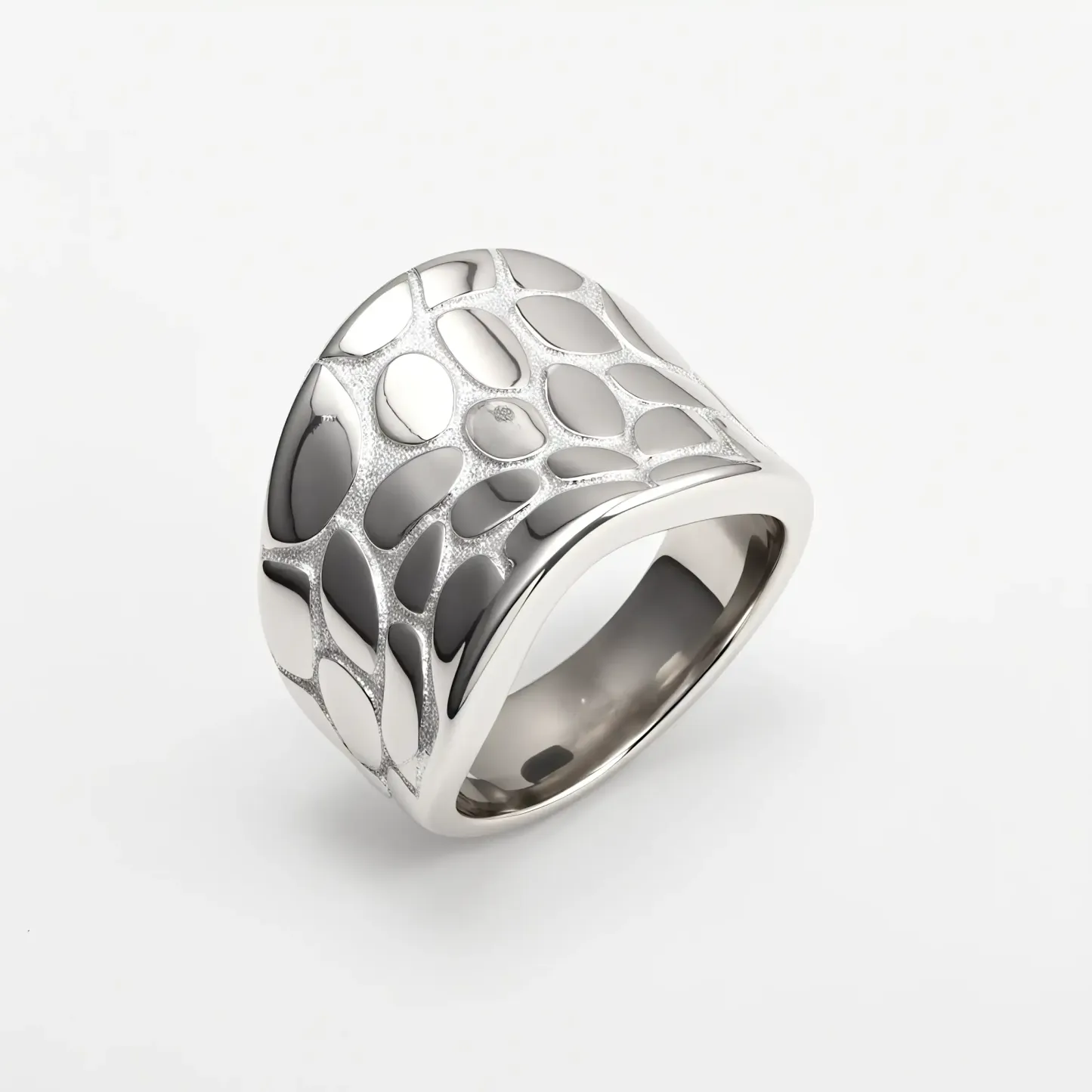 Fashion Irregular Texture Stainless Steel Women's Ring丨ML096-JinBaoJewerly