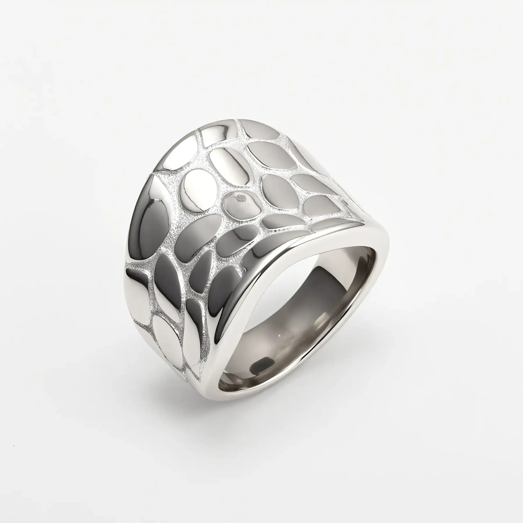 Fashion Irregular Texture Stainless Steel Women's Ring丨ML096-JinBaoJewerly