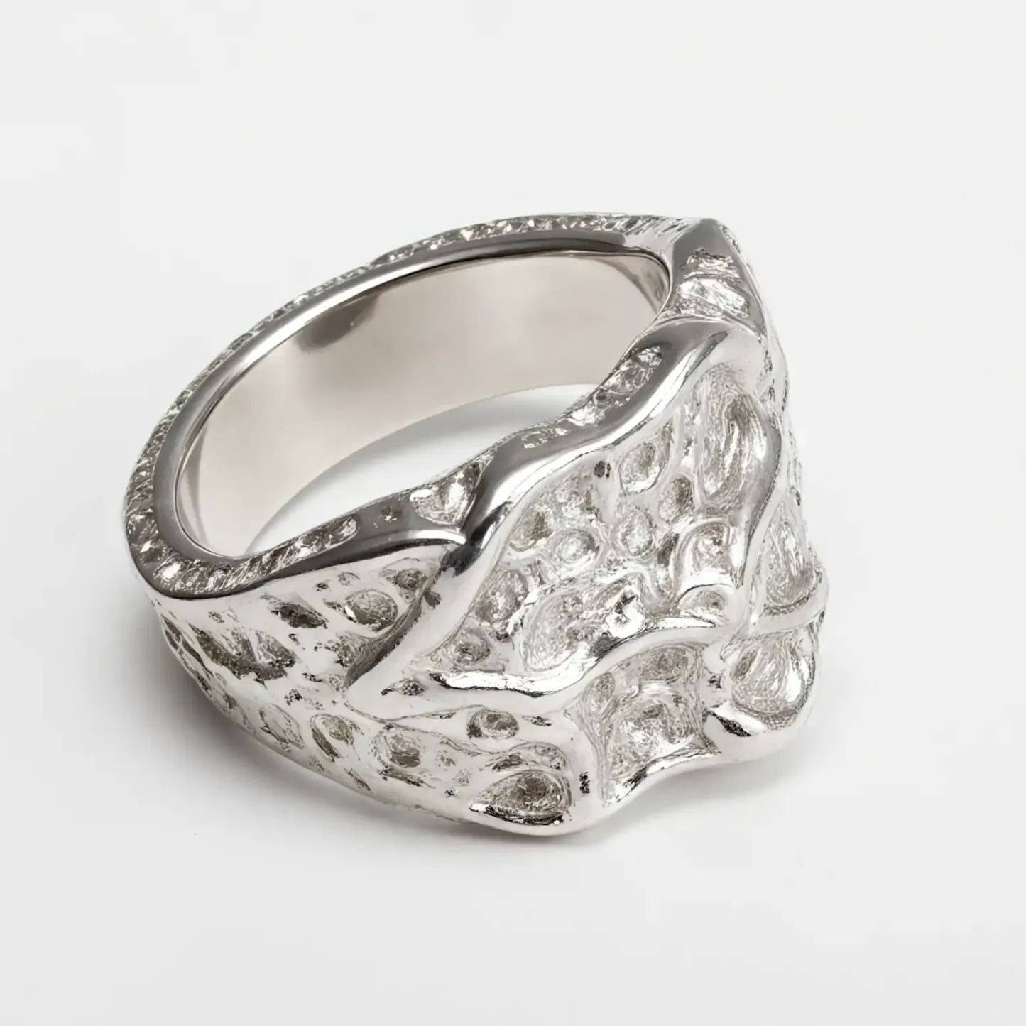 Creative Stone Pattern Design Stainless Steel Unisex Ring丨GB0712-JinBaoJewerly