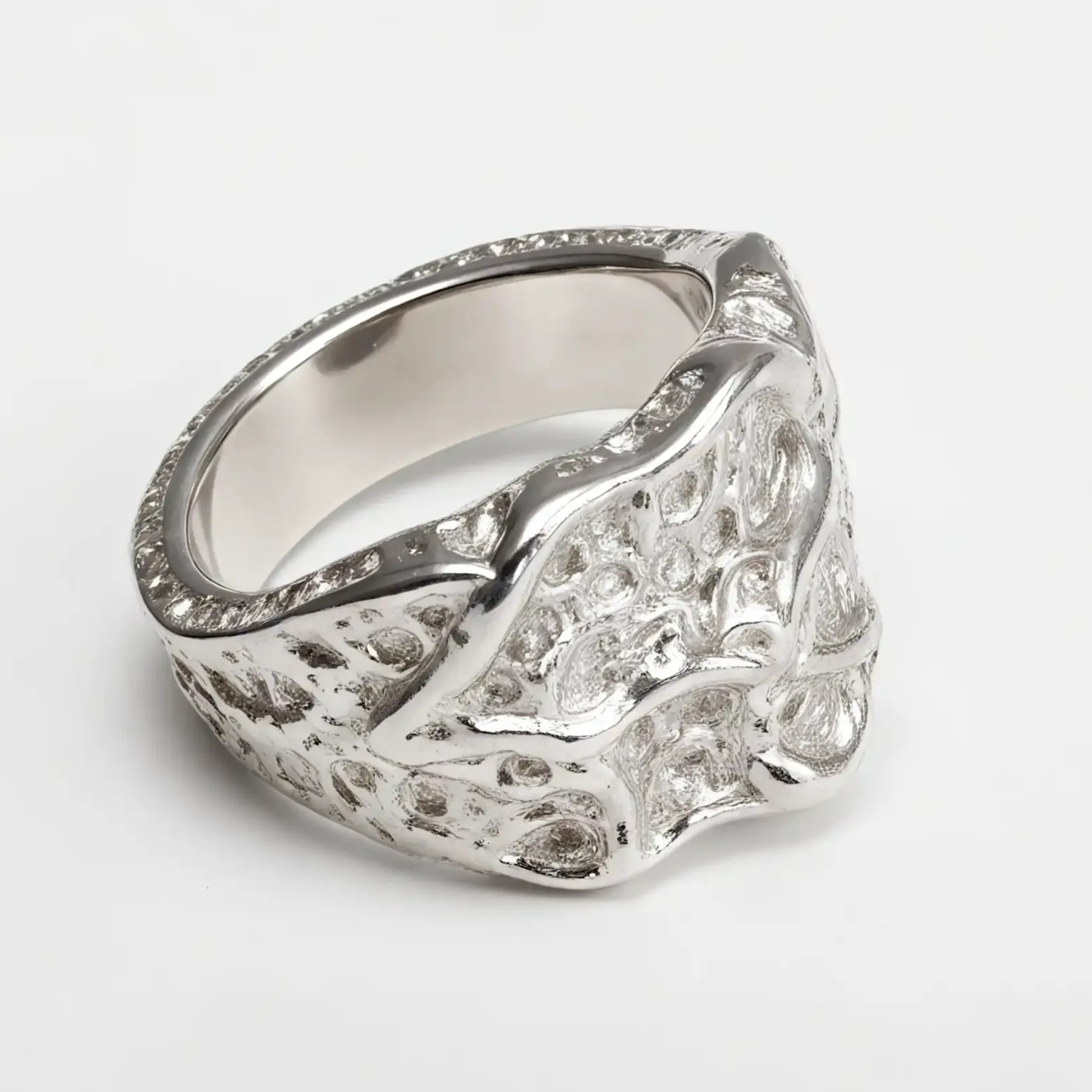 Creative Stone Pattern Design Stainless Steel Unisex Ring丨GB0712-JinBaoJewerly