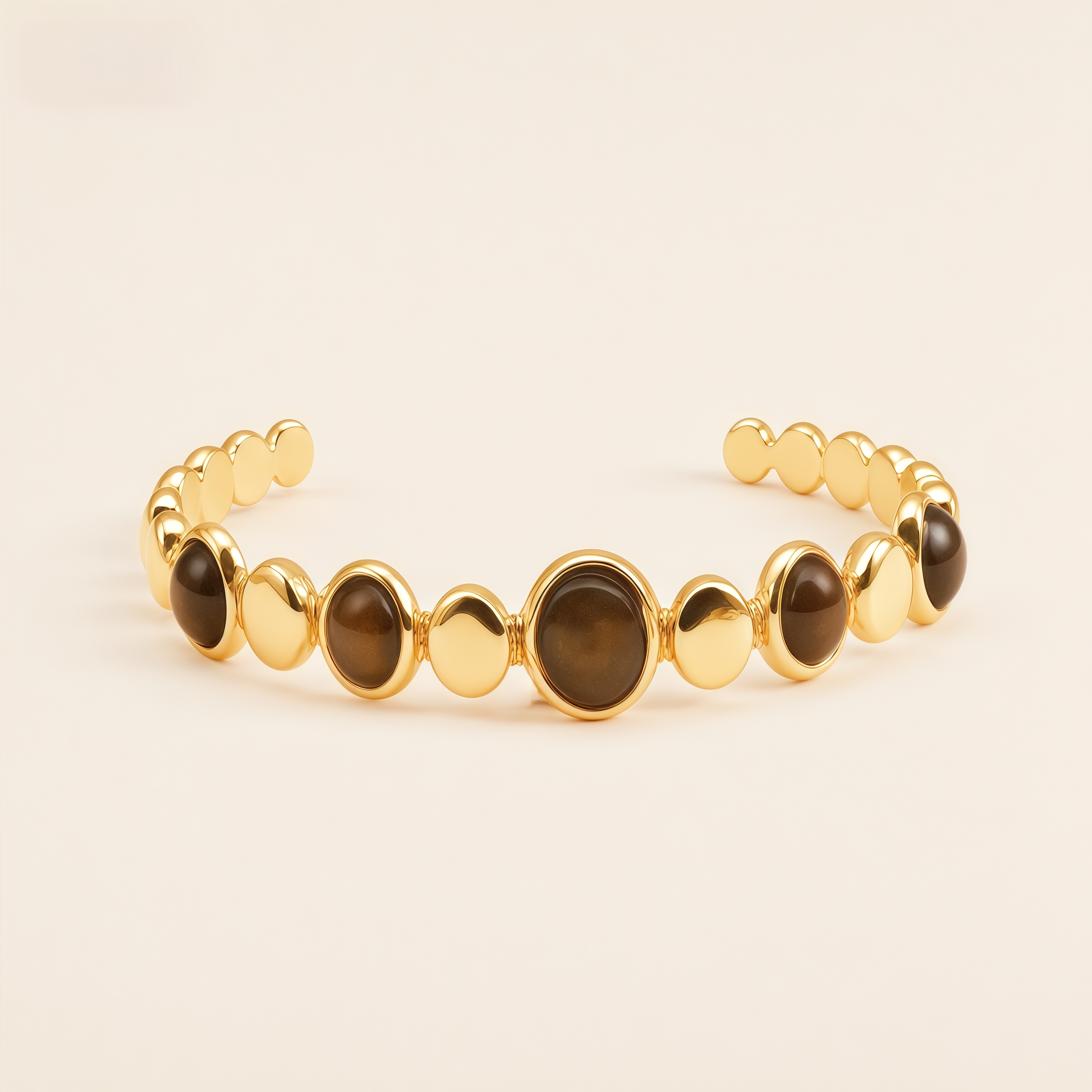 Vintage Gemstone Cuff Bangle for Women 