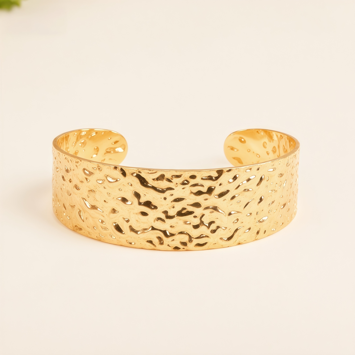 24K Stainless Steel Women's Cuff Bracelet Set