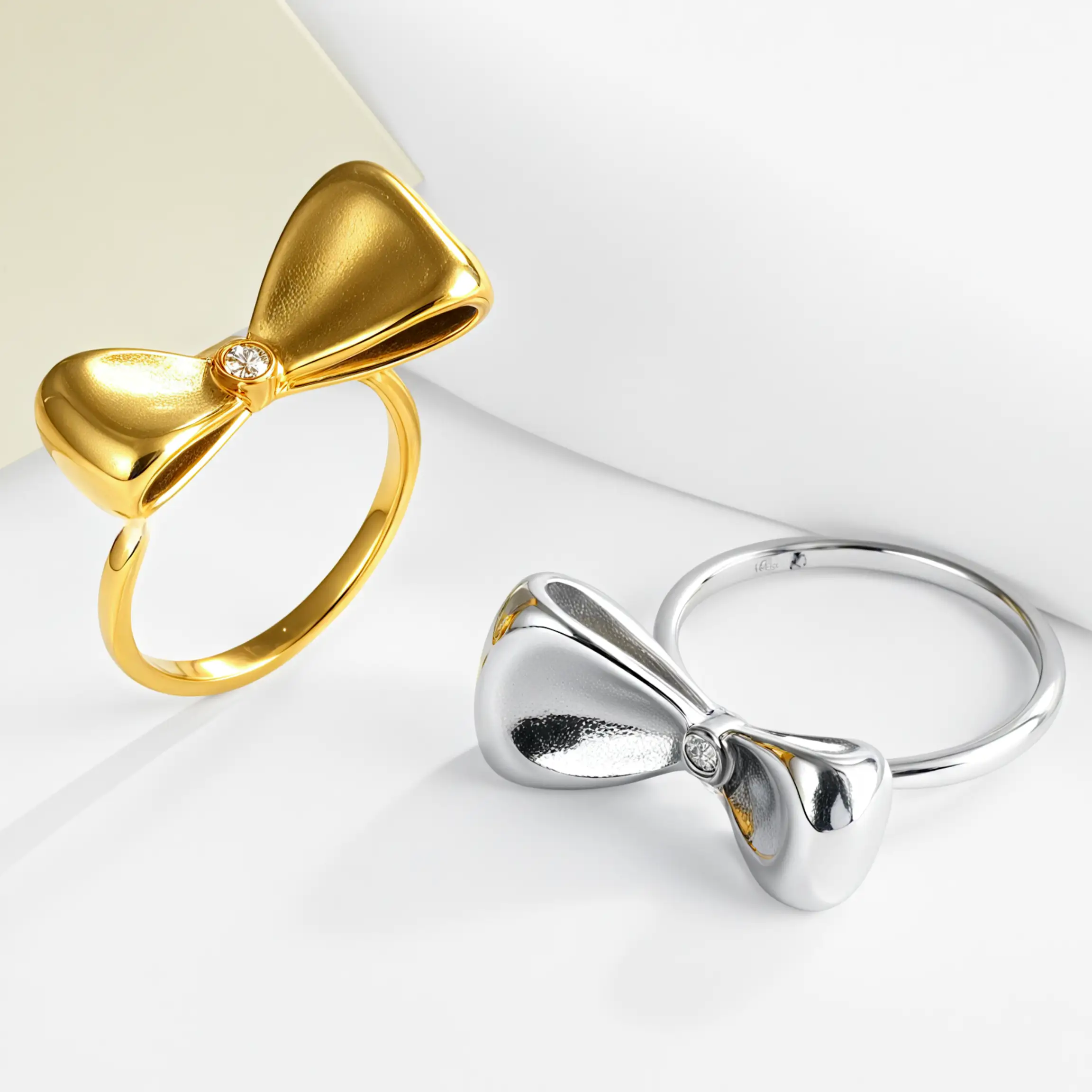 Minimalist Bowknot Ring Women's Light Luxury Fashion Band | G004490-JinBaoJewerly