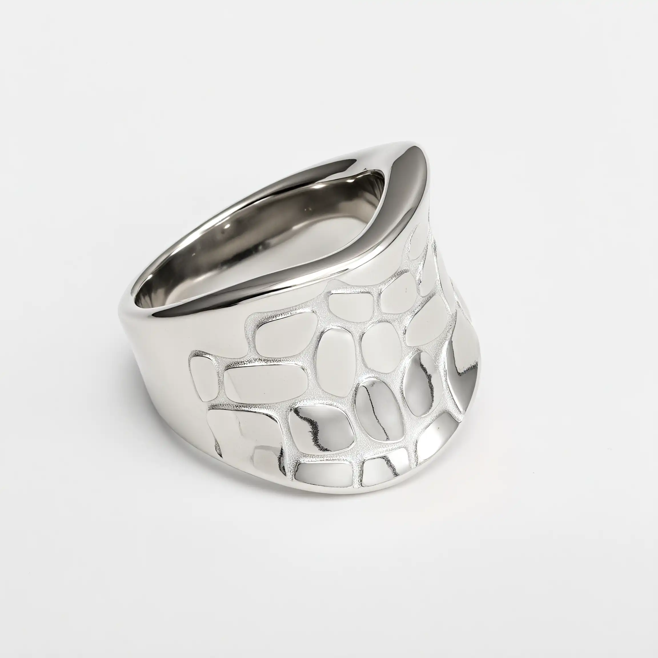 Fashion Irregular Texture Stainless Steel Women's Ring丨ML096-JinBaoJewerly