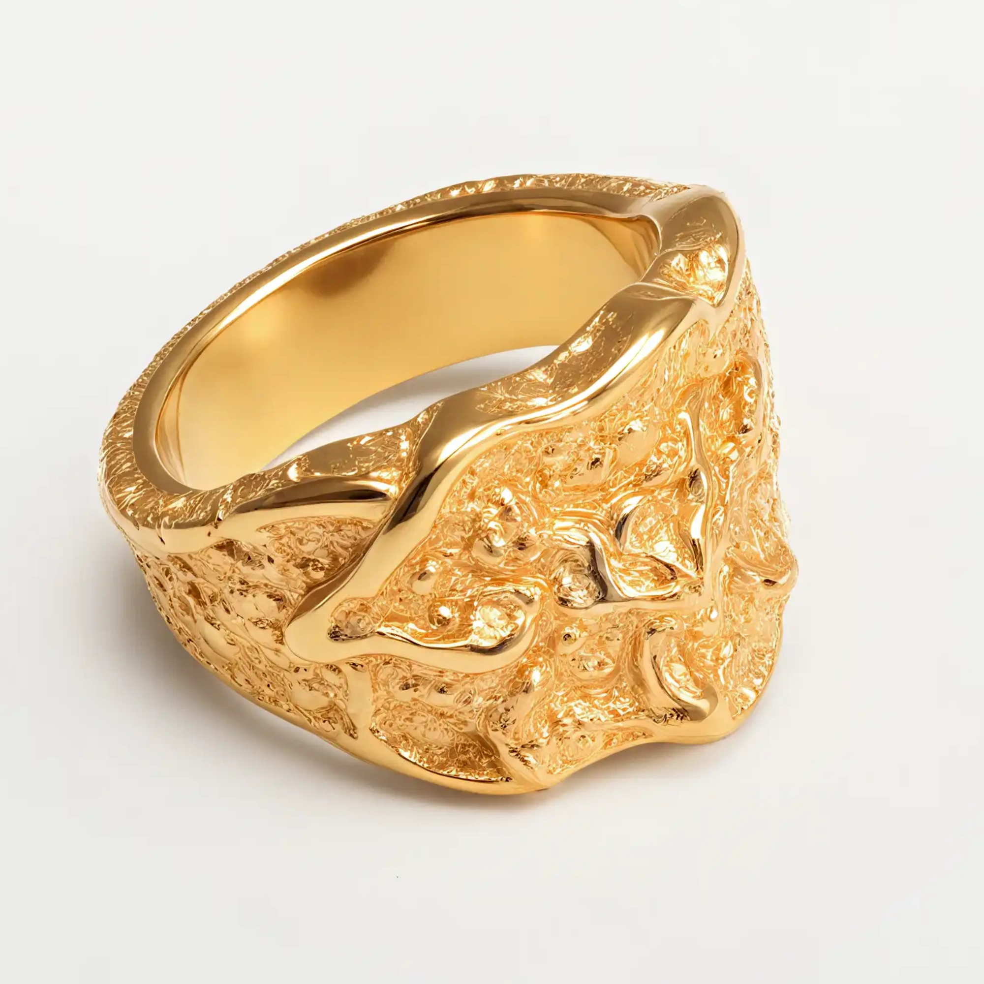 Creative Stone Pattern Design Stainless Steel Unisex Ring丨GB0712-JinBaoJewerly