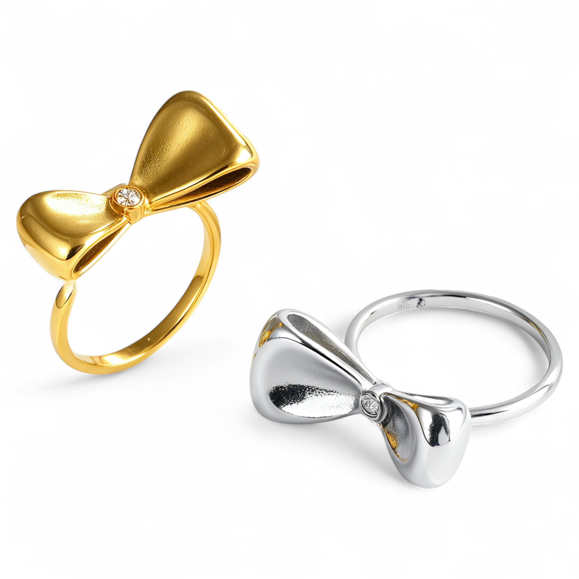 Minimalist Bowknot Ring Women's Light Luxury Fashion Band | G004490-JinBaoJewerly