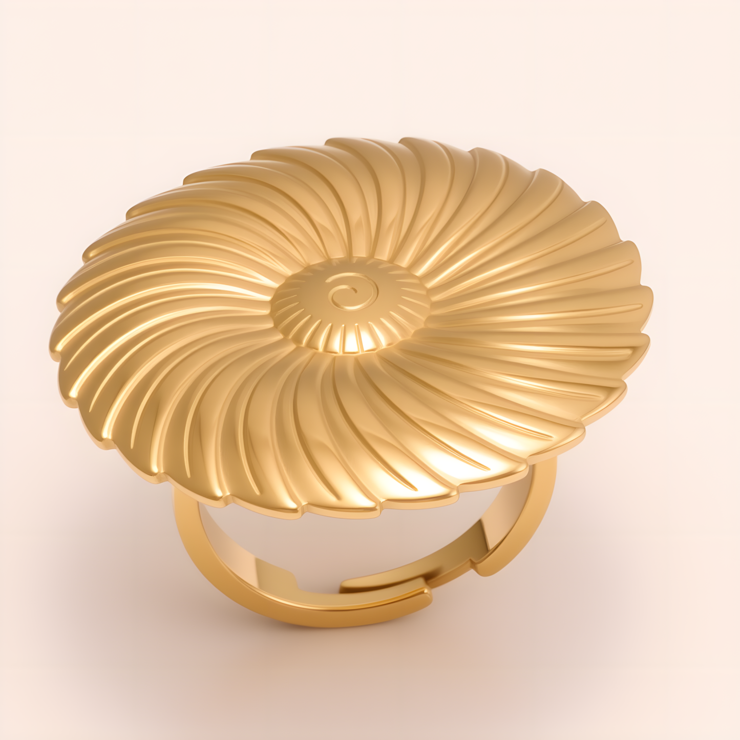 Stylish Women's Gold - and - Silver Spiral - shaped Ring | G005617-JinBaoJewerly