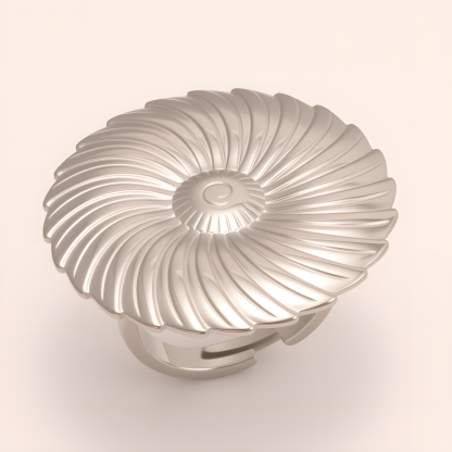 Stylish Women's Gold - and - Silver Spiral - shaped Ring | G005617-JinBaoJewerly