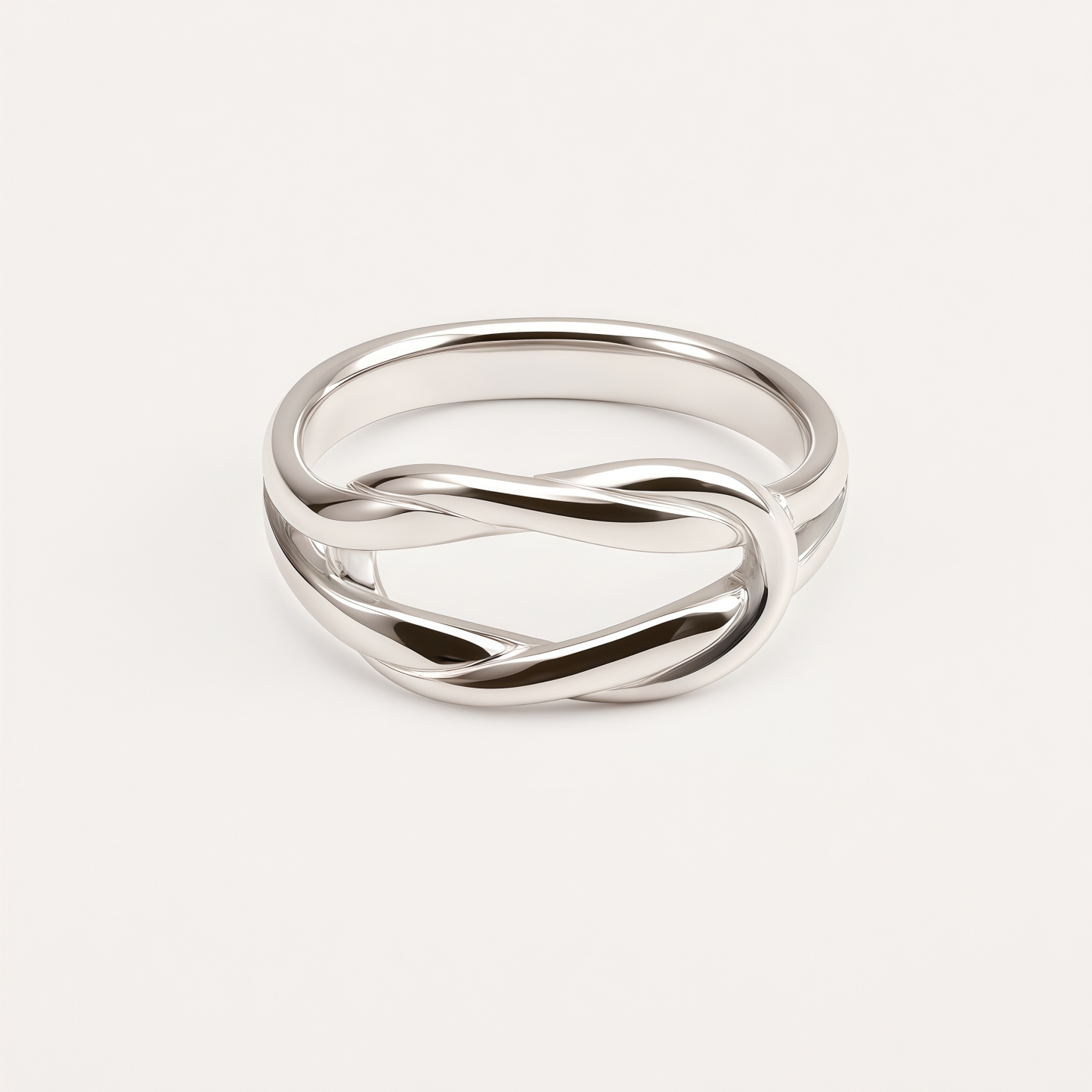 24k Stainless Steel Twisted Knot Ring for Women | G002509