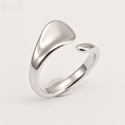 24K Irregular Open Stainless Steel Ring for Women | G00840