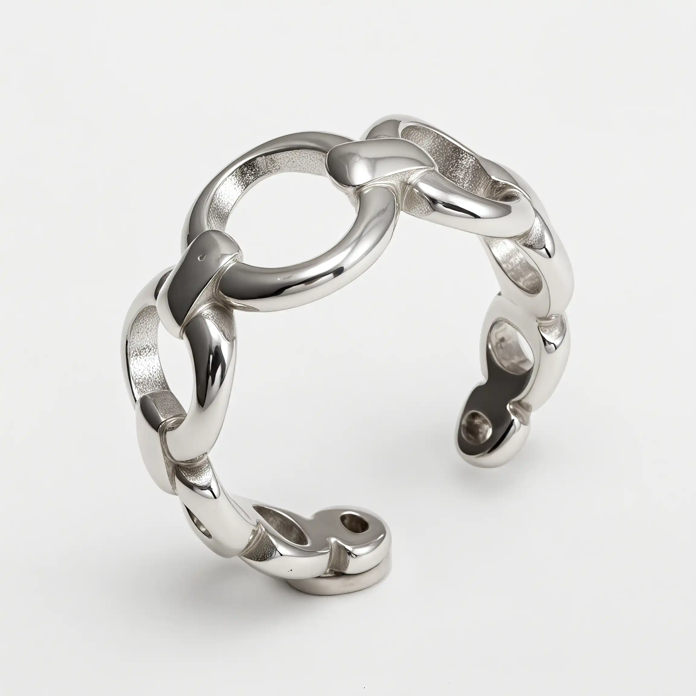 Women's Stainless Steel Ring with Irregular Wavy Pattern丨N002-JinBaoJewerly
