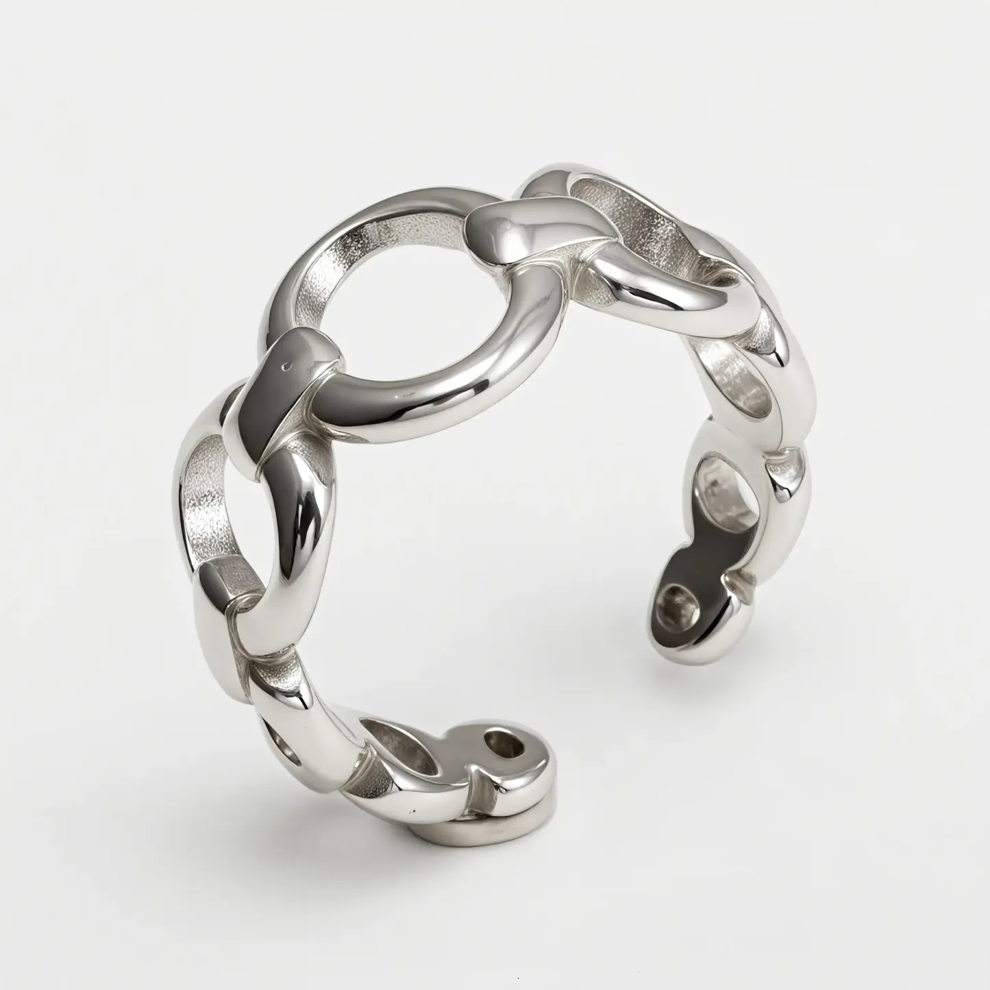Women's Stainless Steel Ring with Irregular Wavy Pattern丨N002-JinBaoJewerly