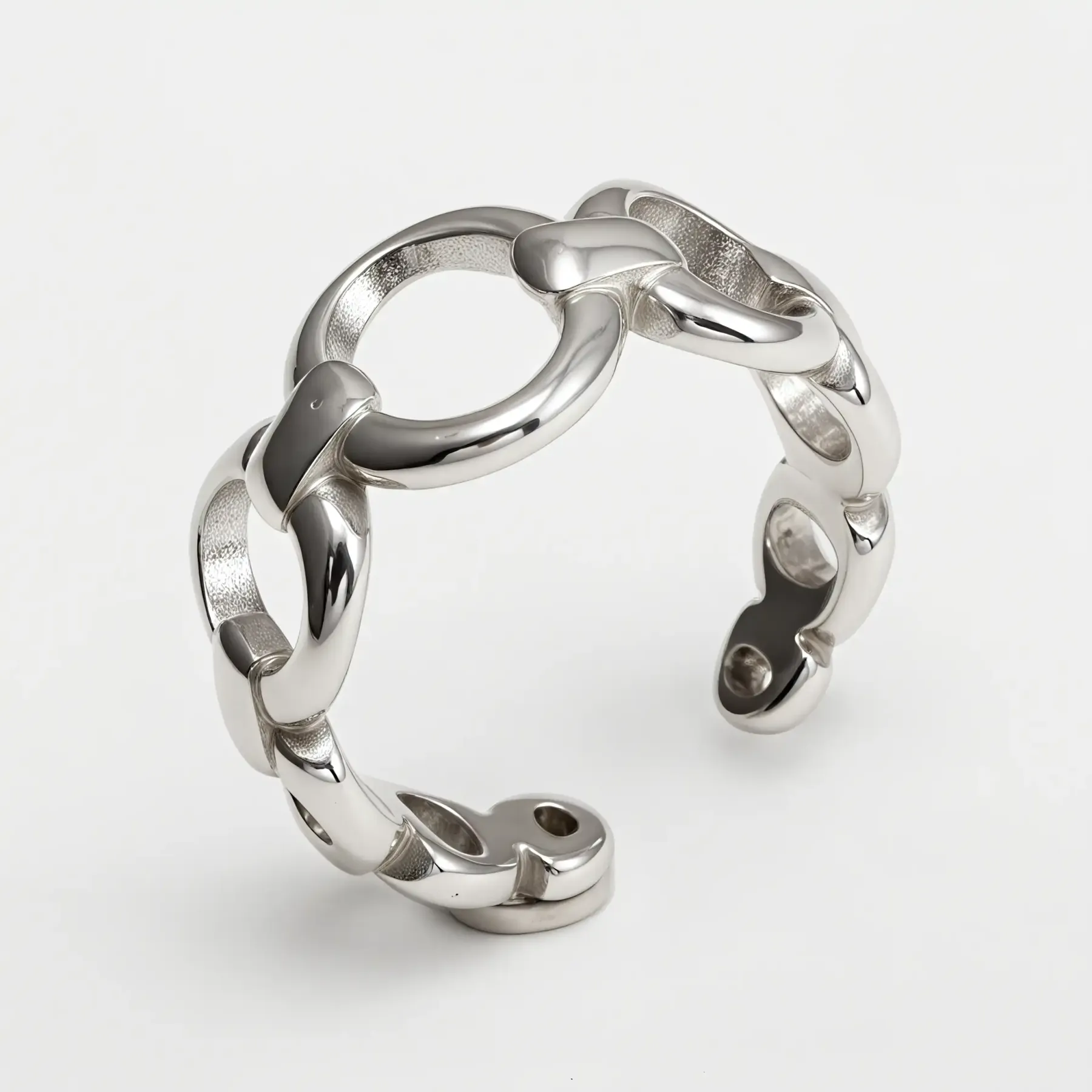 Women's Stainless Steel Ring with Irregular Wavy Pattern丨N002-JinBaoJewerly
