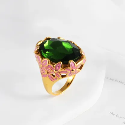 Gorgeous Vintage Colorful Gemstone Trendy Ring for Women | G004465-JinBaoJewerly