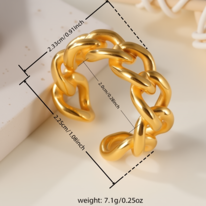 Simple Design Woven Cross Ladies 'stainless Steel Ring丨G00312-JinBaoJewerly