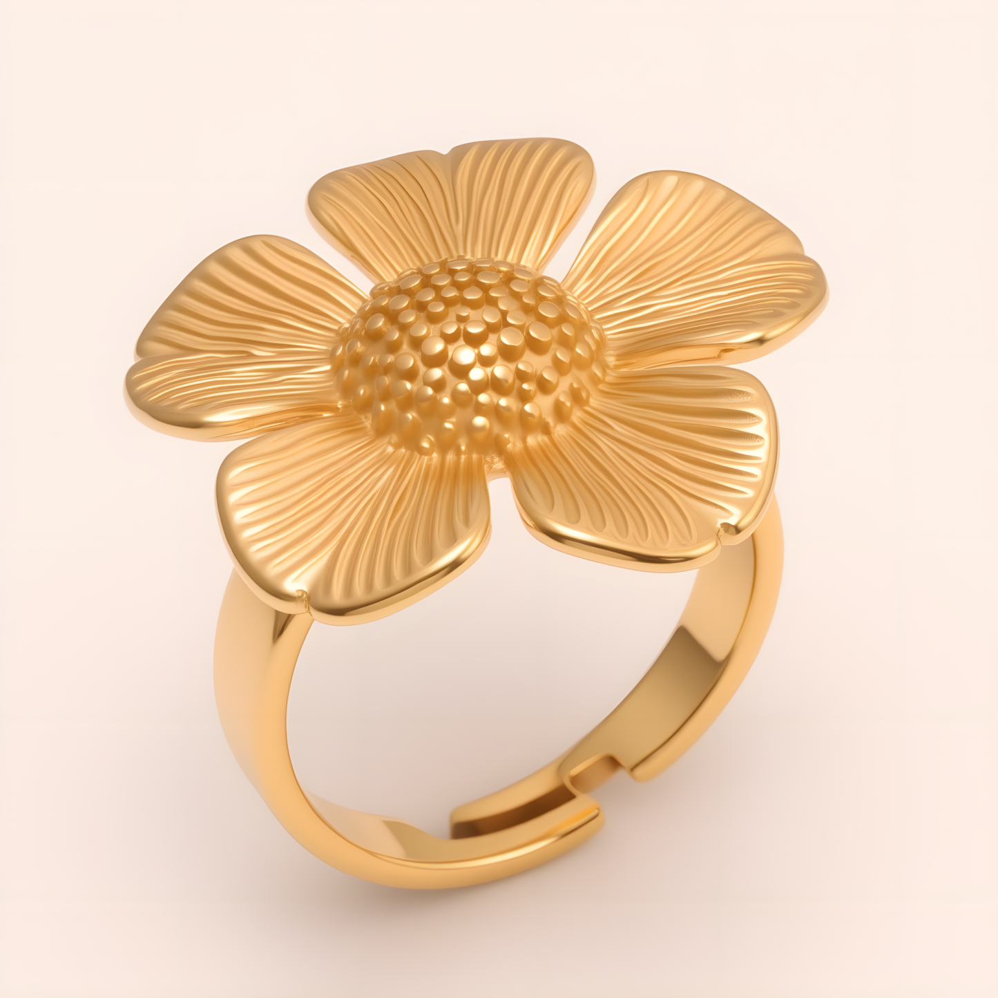 Women's Two - tone Stainless Steel Floral - shaped Ring | G005528-JinBaoJewerly