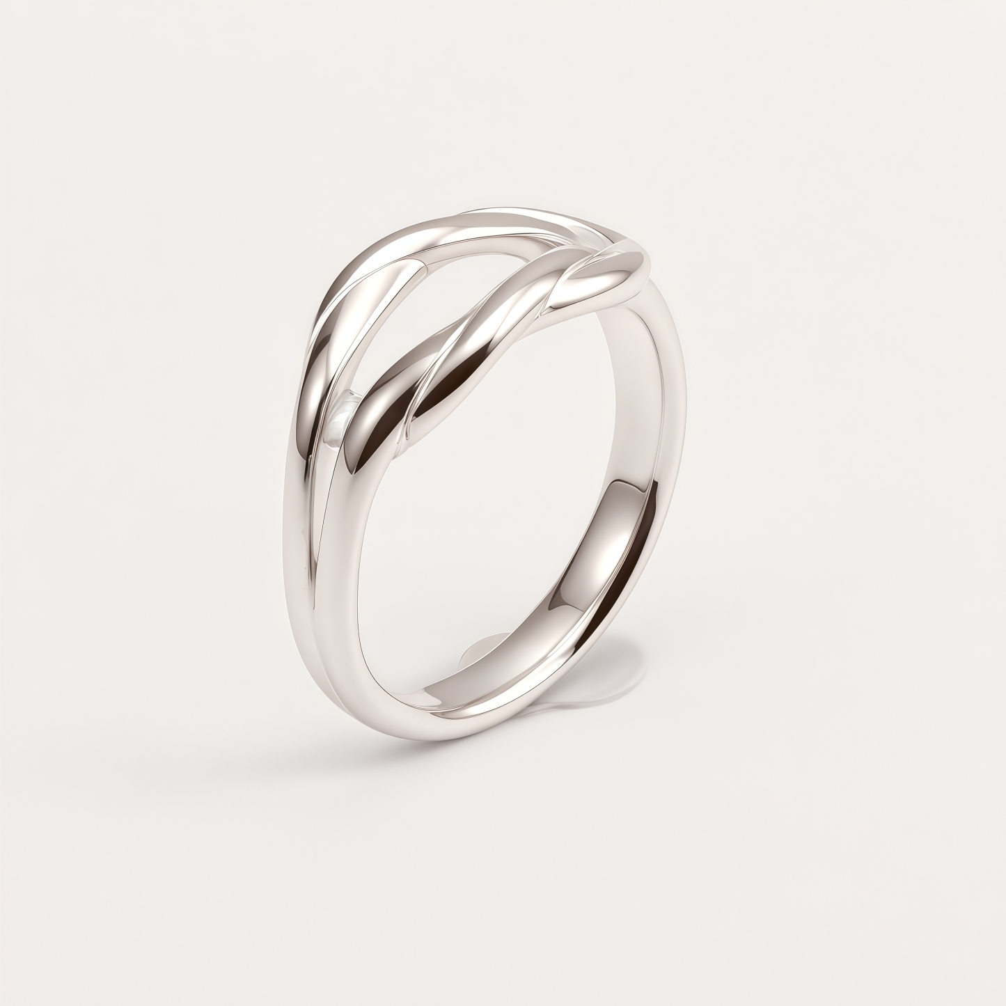 24k Stainless Steel Twisted Knot Ring for Women | G002509