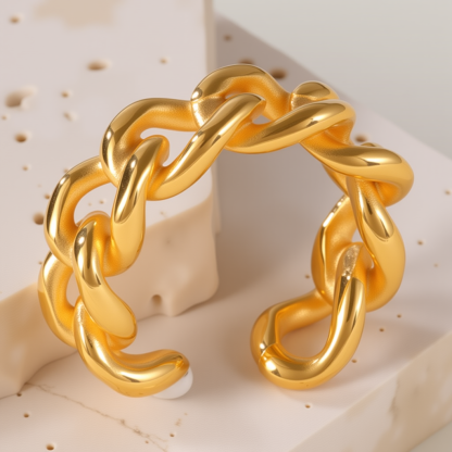 Simple Design Woven Cross Ladies 'stainless Steel Ring丨G00312-JinBaoJewerly