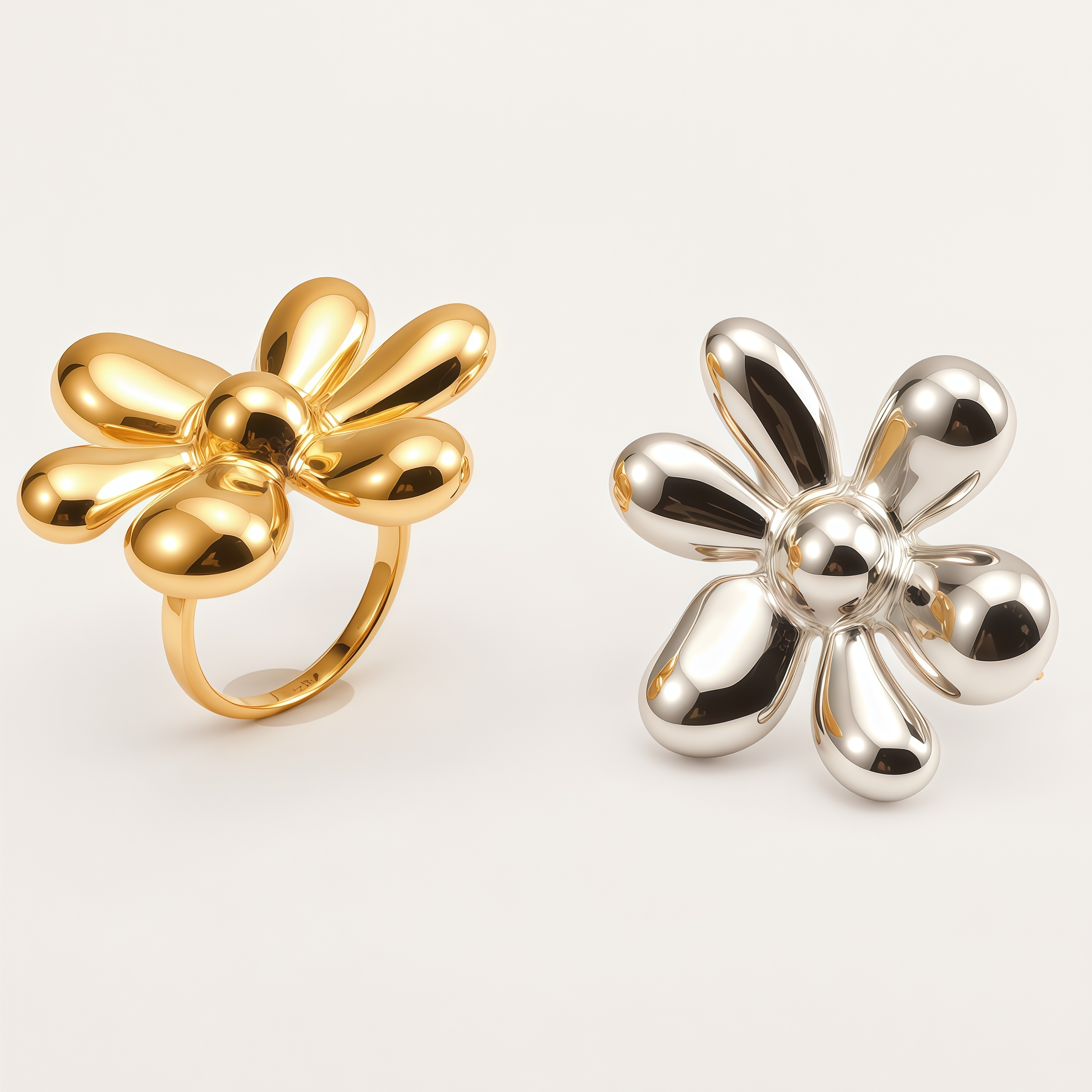 Stainless Steel Daisy Flower Ring for Women | G005114