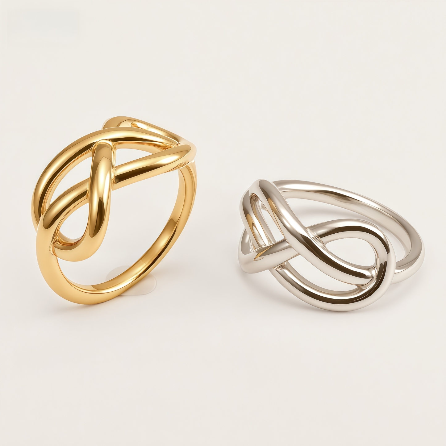 Unique Intertwined Knot Design Stainless Steel Ring for Women | G003801