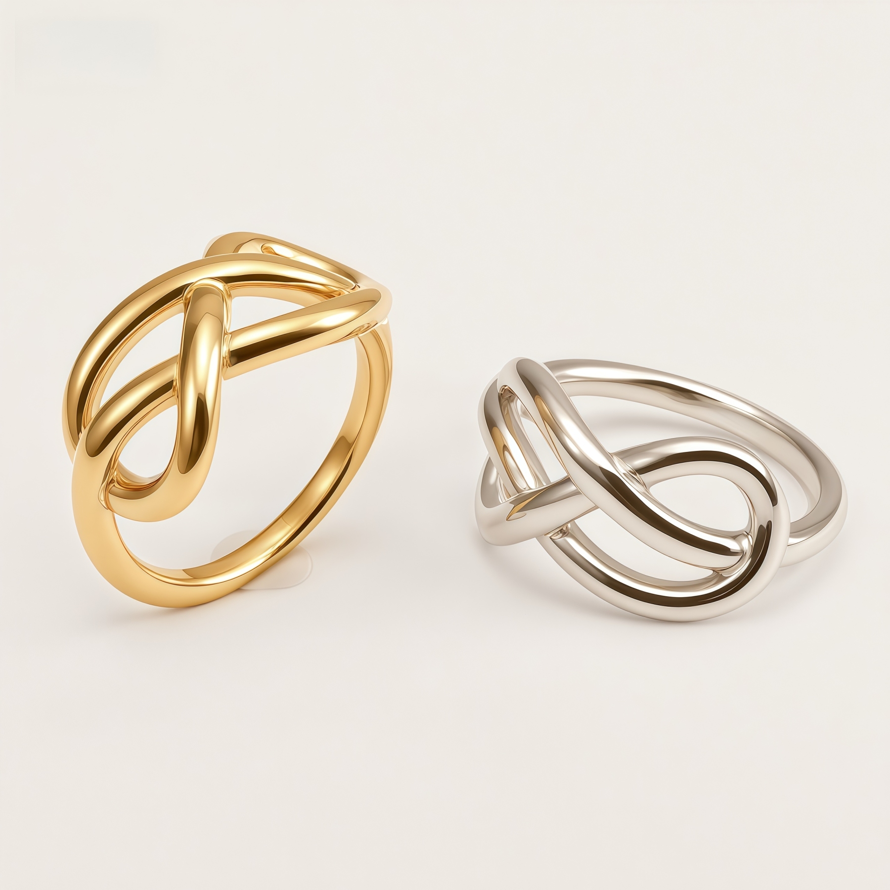Unique Intertwined Knot Design Stainless Steel Ring for Women | G003801