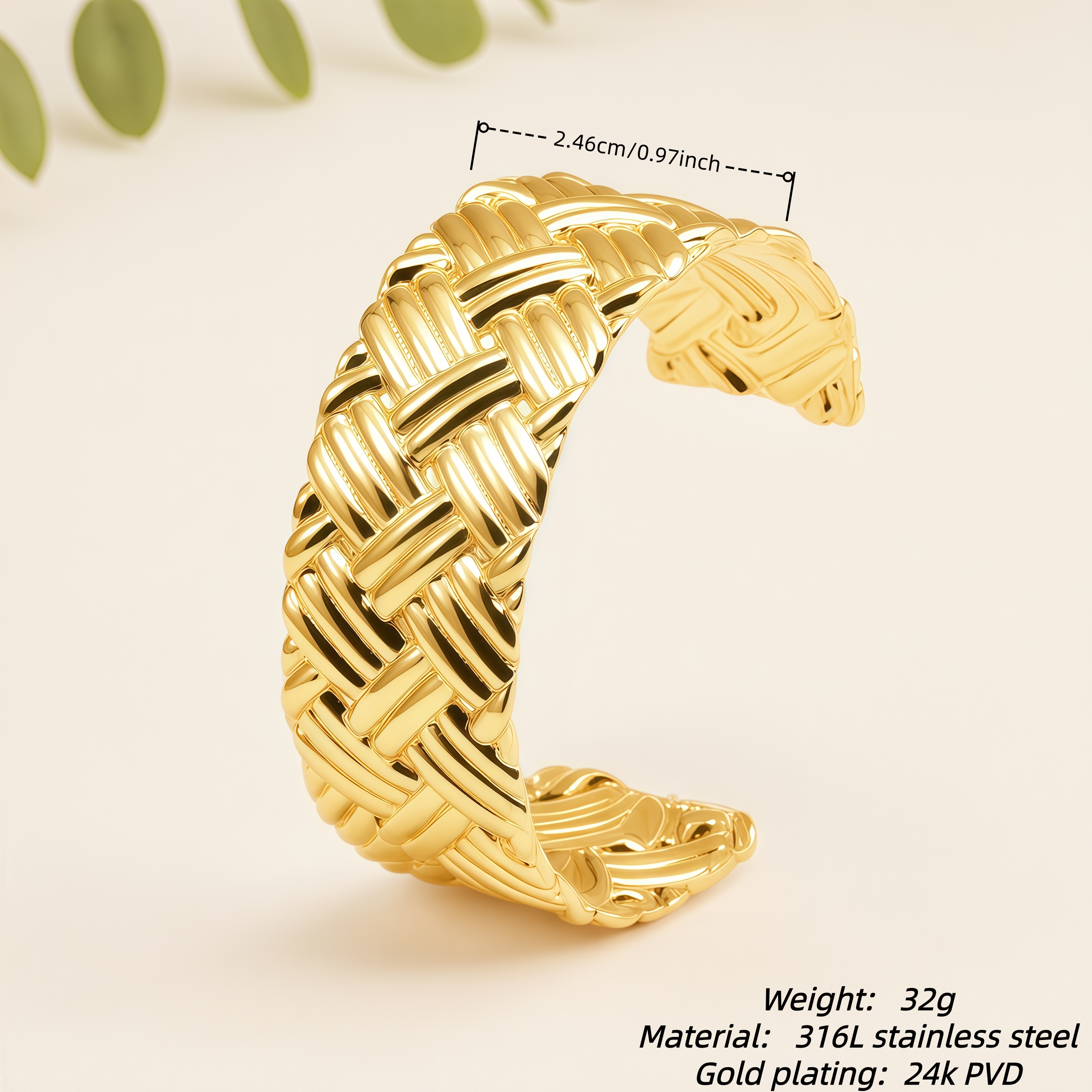 Trendy Adjustable Stainless Steel Lightweight Minimalist Cuff Jewelry for Women