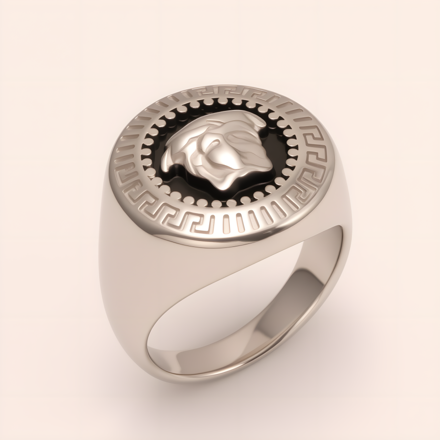 Men's Cool Medusa - themed Stainless Steel Ring | G002057G