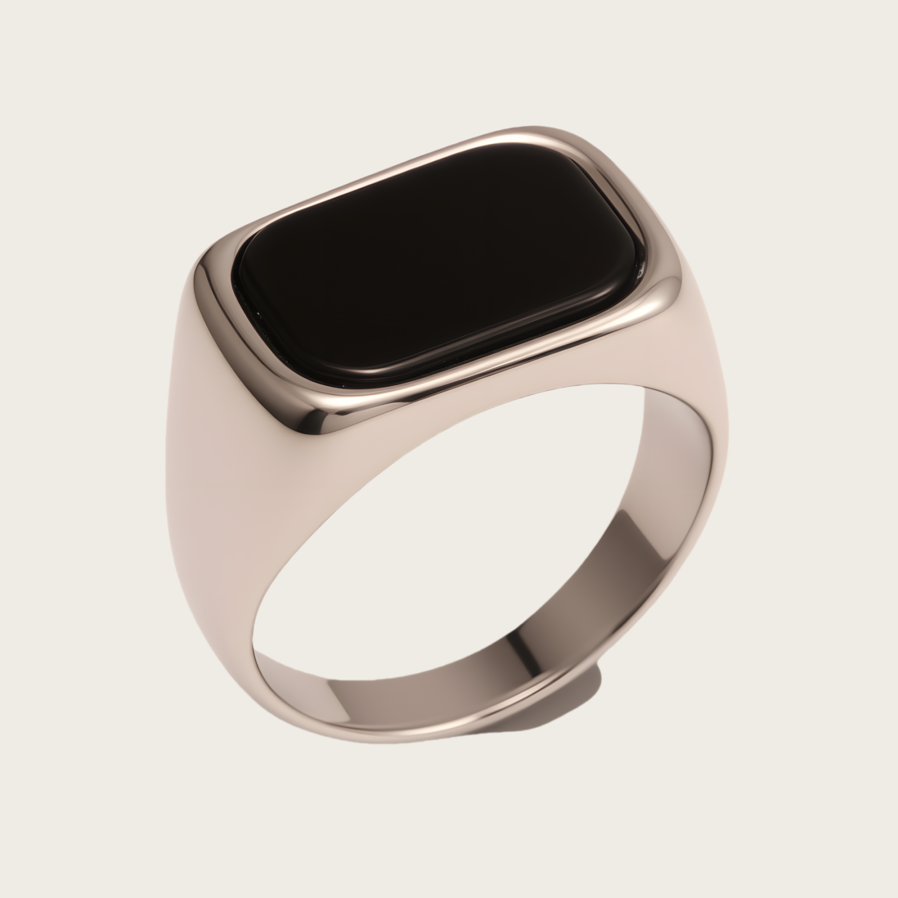 Multicolored Gem - set Square Stainless Steel Ring - Trendy and Personalized Jewelry | XUBLH-AG-JinBaoJewerly