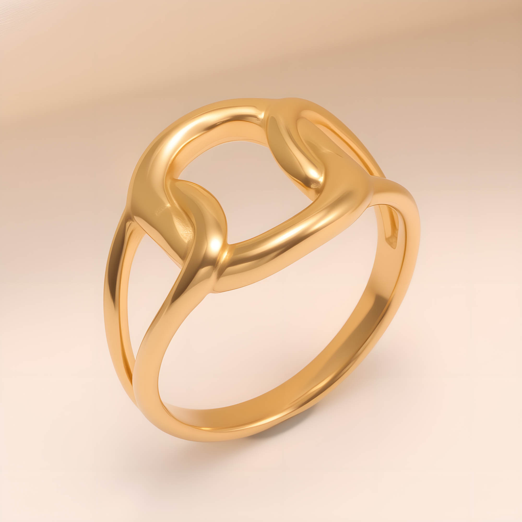 Minimalist Hollow Stainless Steel Ring - Trendy & Versatile Jewelry | N00812-JinBaoJewerly