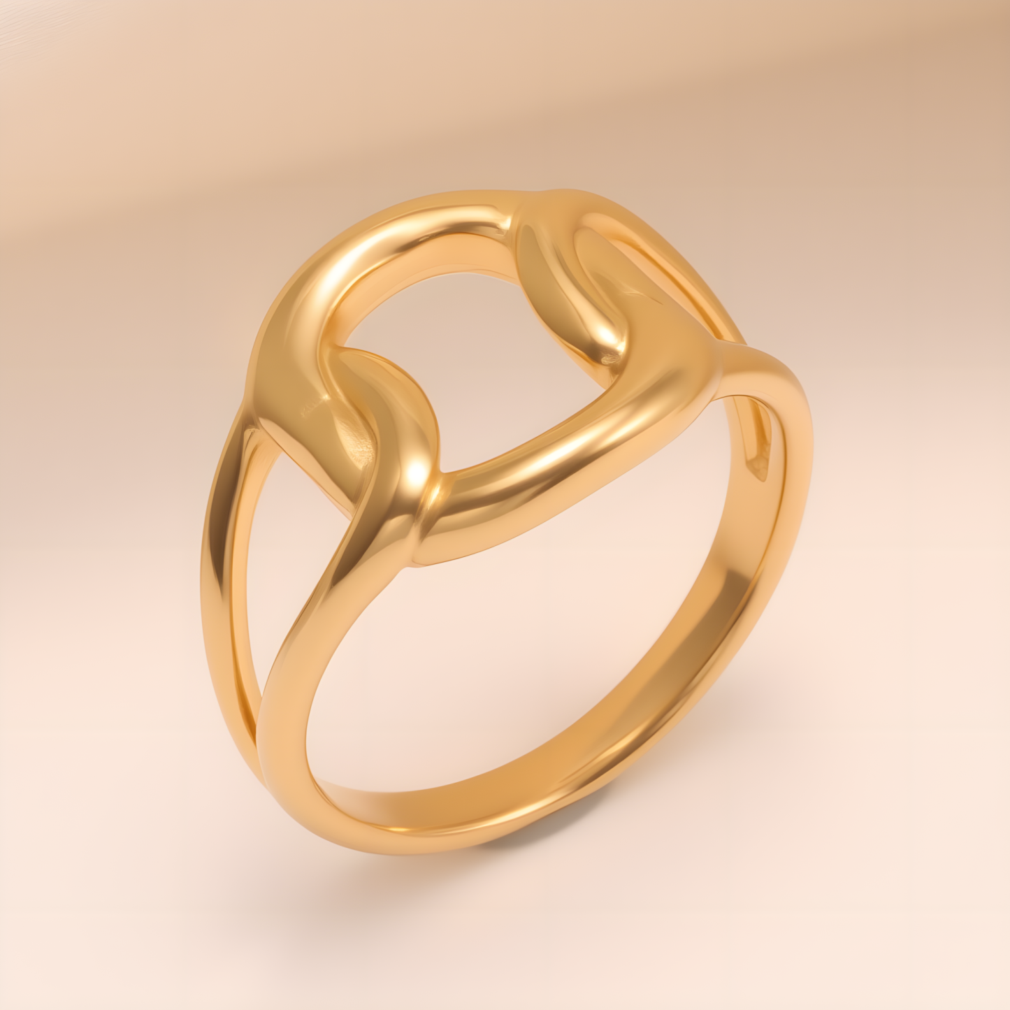 Minimalist Hollow Stainless Steel Ring - Trendy & Versatile Jewelry | N00812-JinBaoJewerly