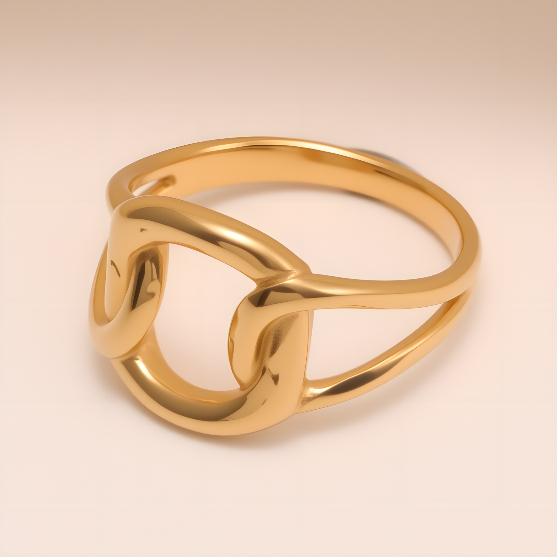 Minimalist Hollow Stainless Steel Ring - Trendy & Versatile Jewelry | N00812-JinBaoJewerly