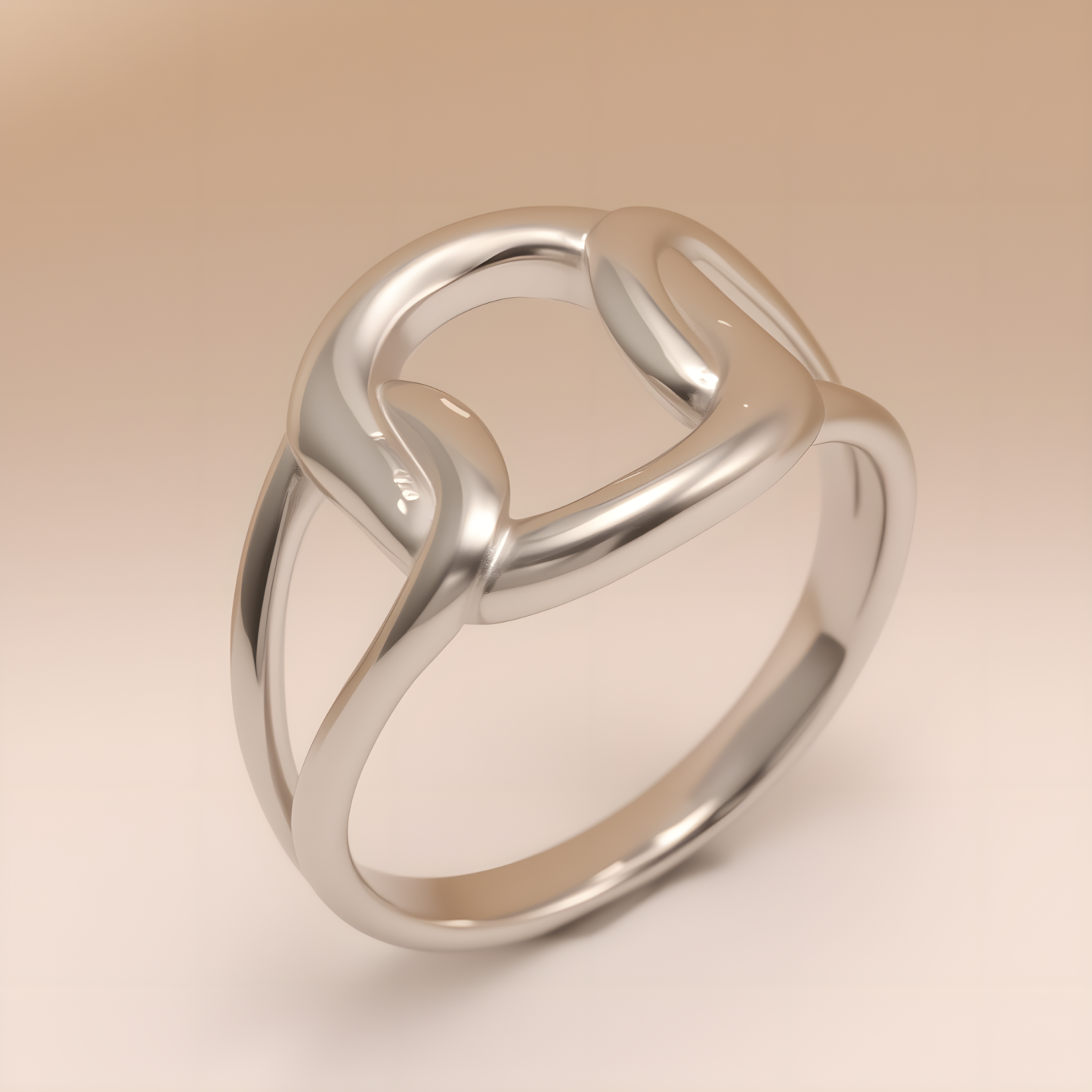 Minimalist Hollow Stainless Steel Ring - Trendy & Versatile Jewelry | N00812-JinBaoJewerly