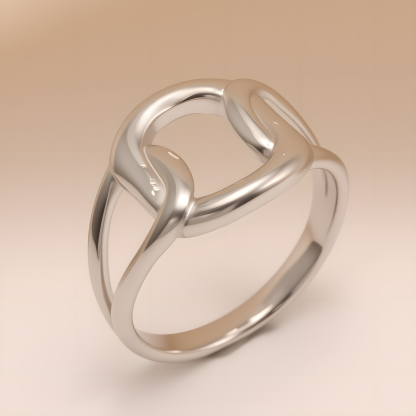 Minimalist Hollow Stainless Steel Ring - Trendy & Versatile Jewelry | N00812-JinBaoJewerly