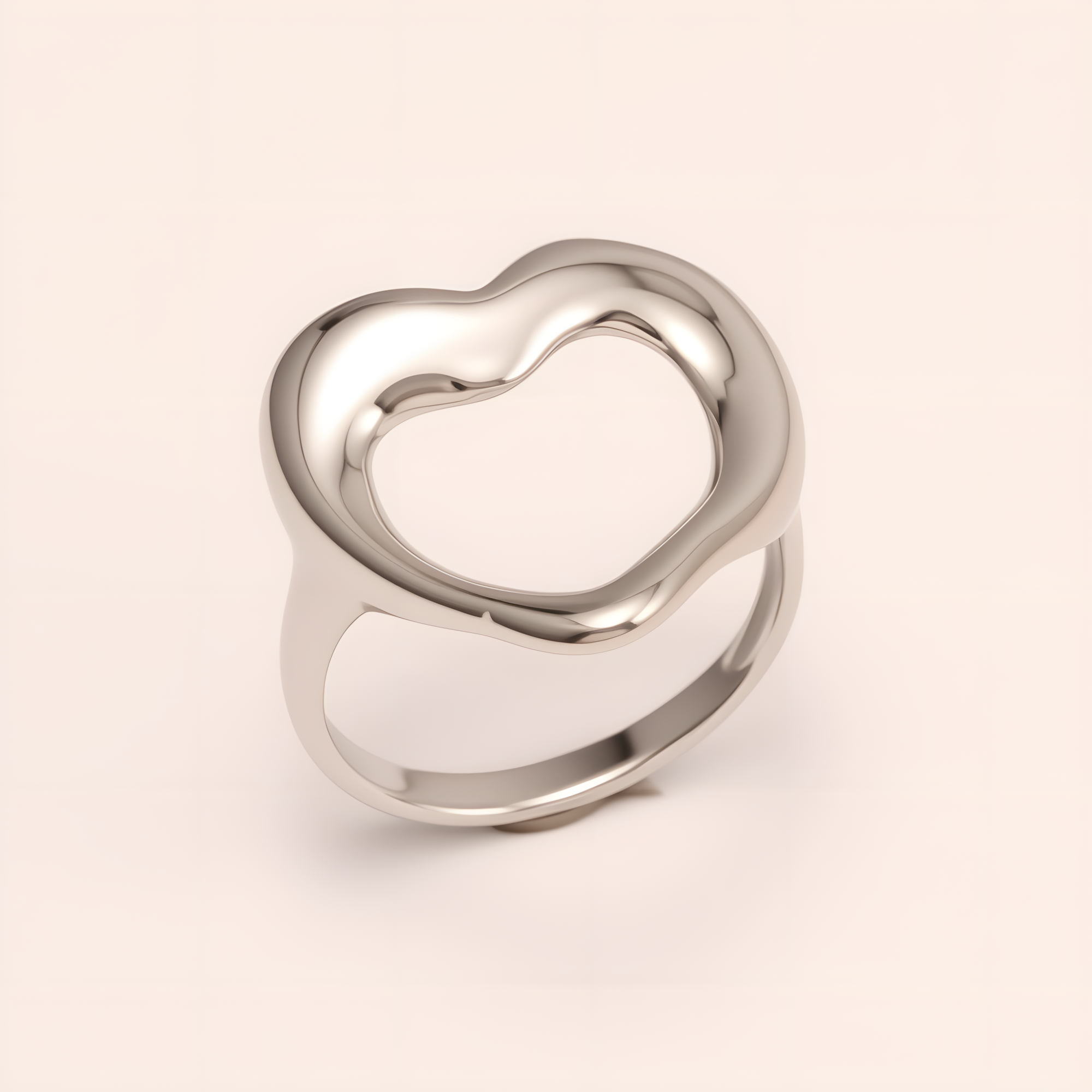 Heart - shaped Stainless Steel Ring - Romantic Couple Jewelry | G004959-JinBaoJewerly