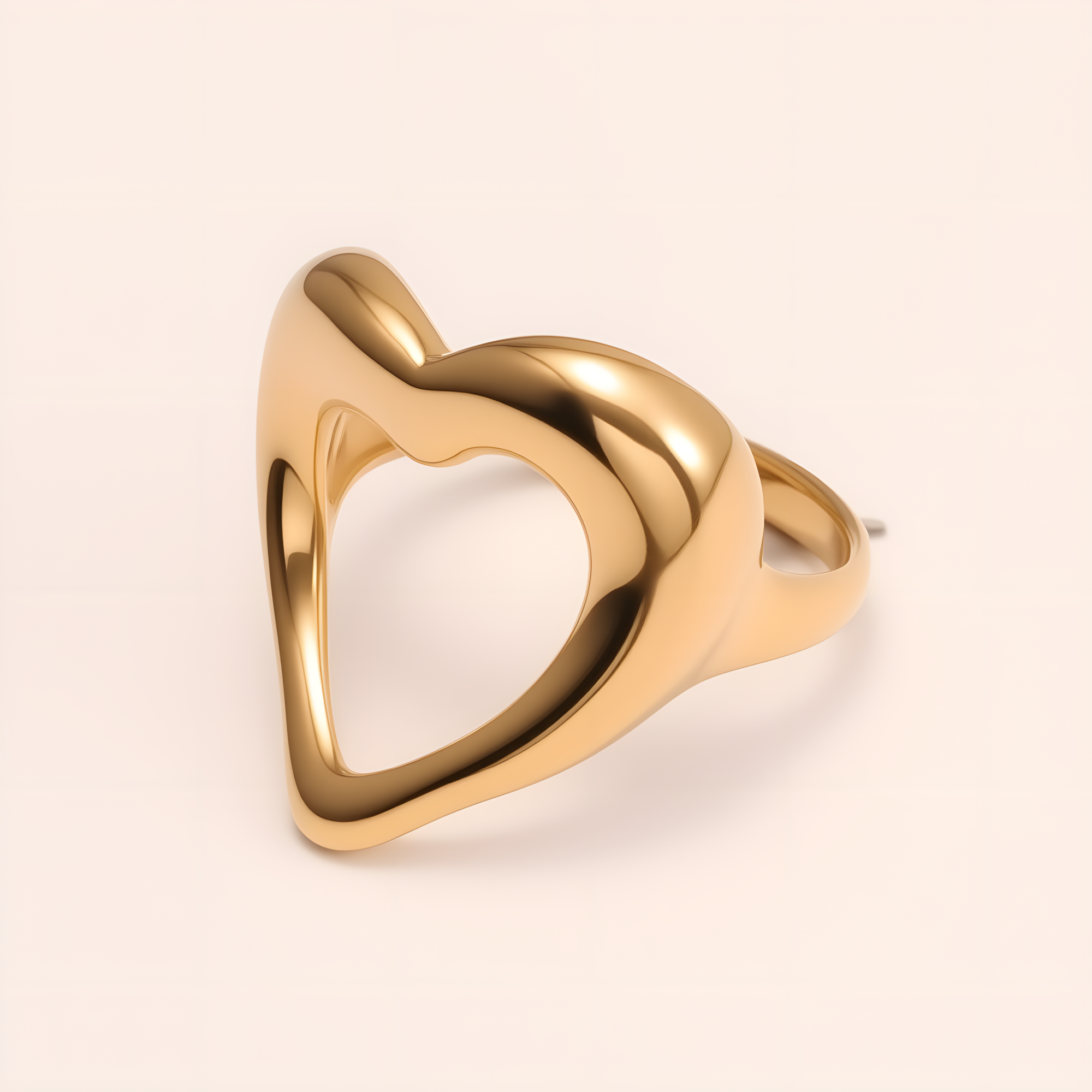 Heart - shaped Stainless Steel Ring - Romantic Couple Jewelry | G004959-JinBaoJewerly