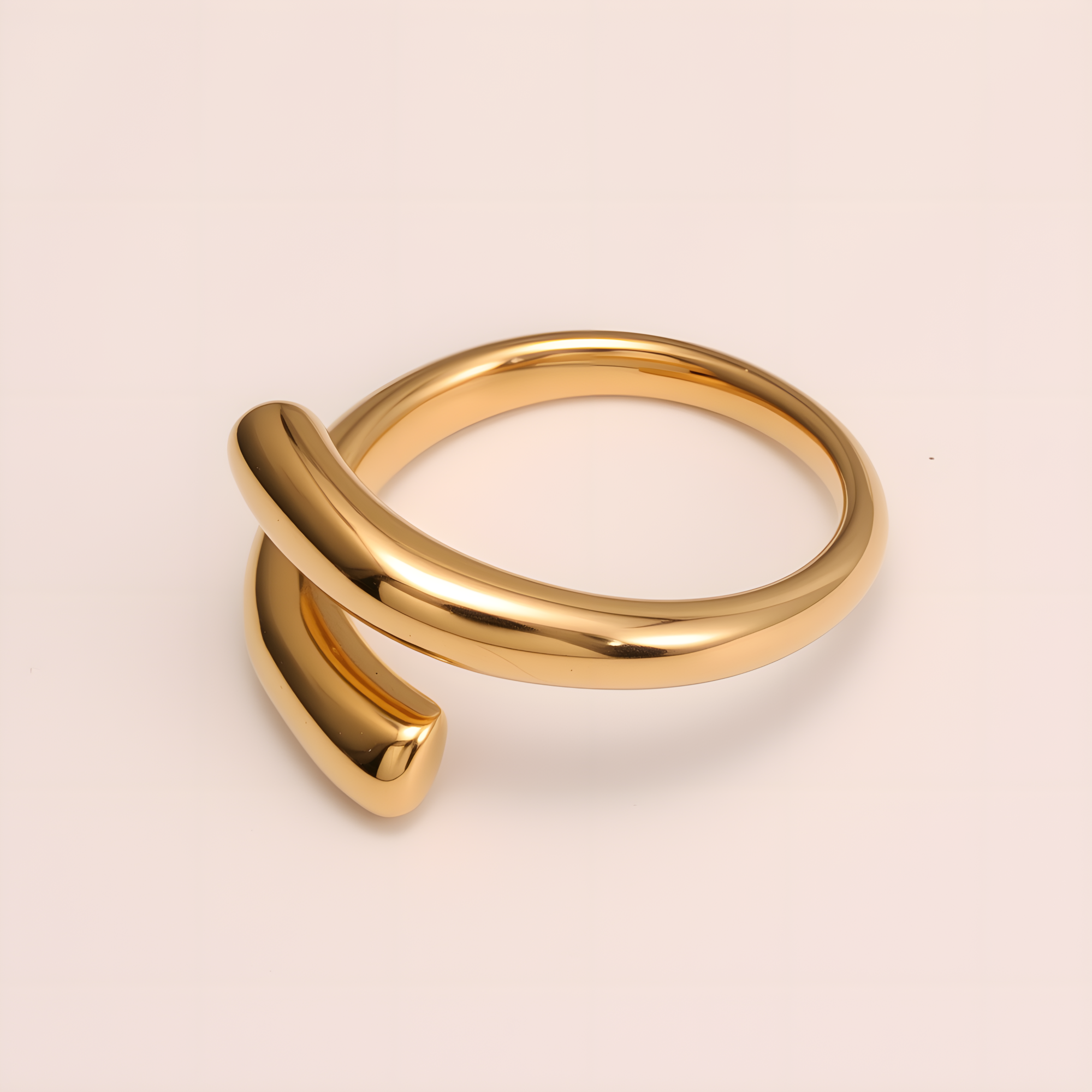 Double - arc Stainless Steel Ring - Stylish and Unisex | G00581-JinBaoJewerly