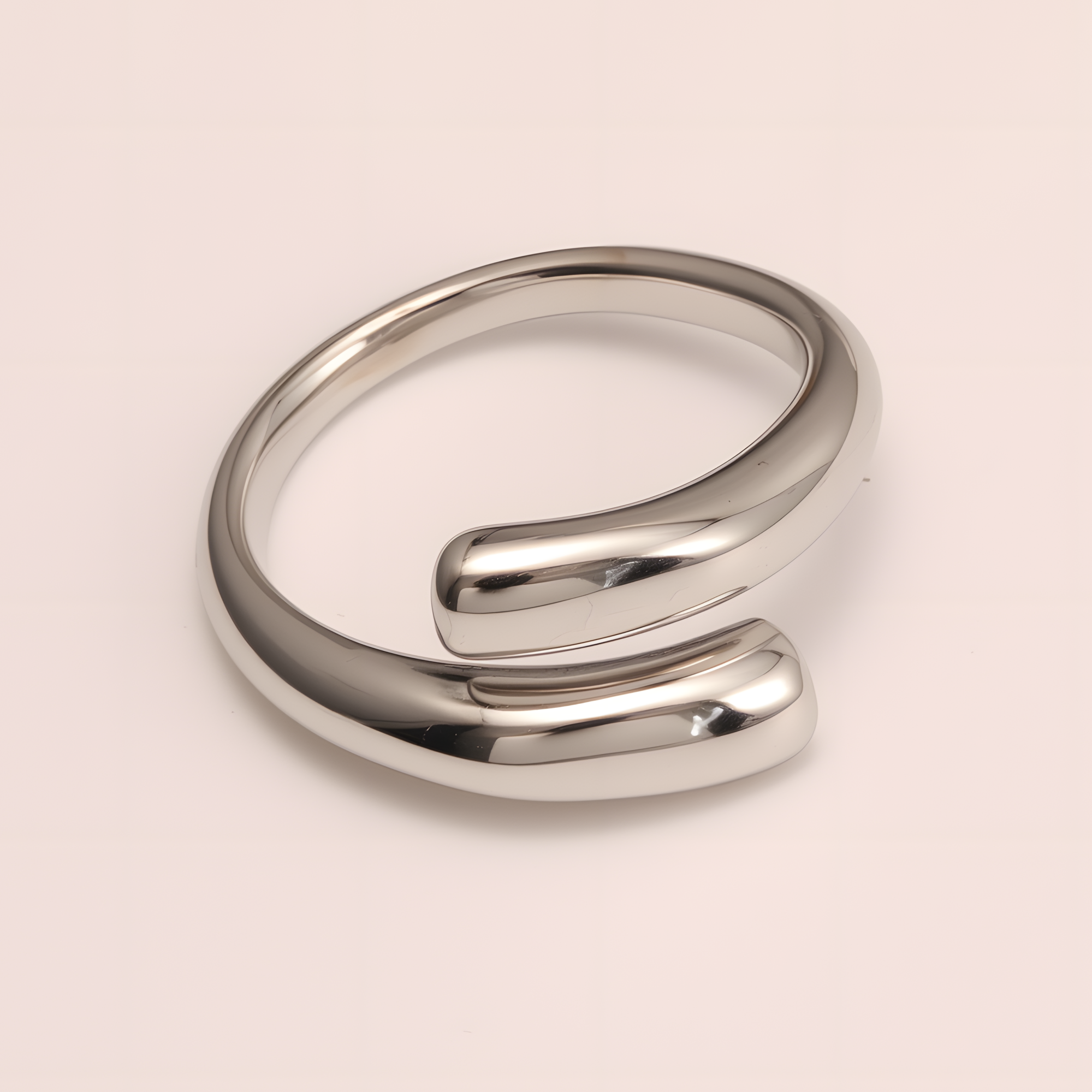 Double - arc Stainless Steel Ring - Stylish and Unisex | G00581-JinBaoJewerly