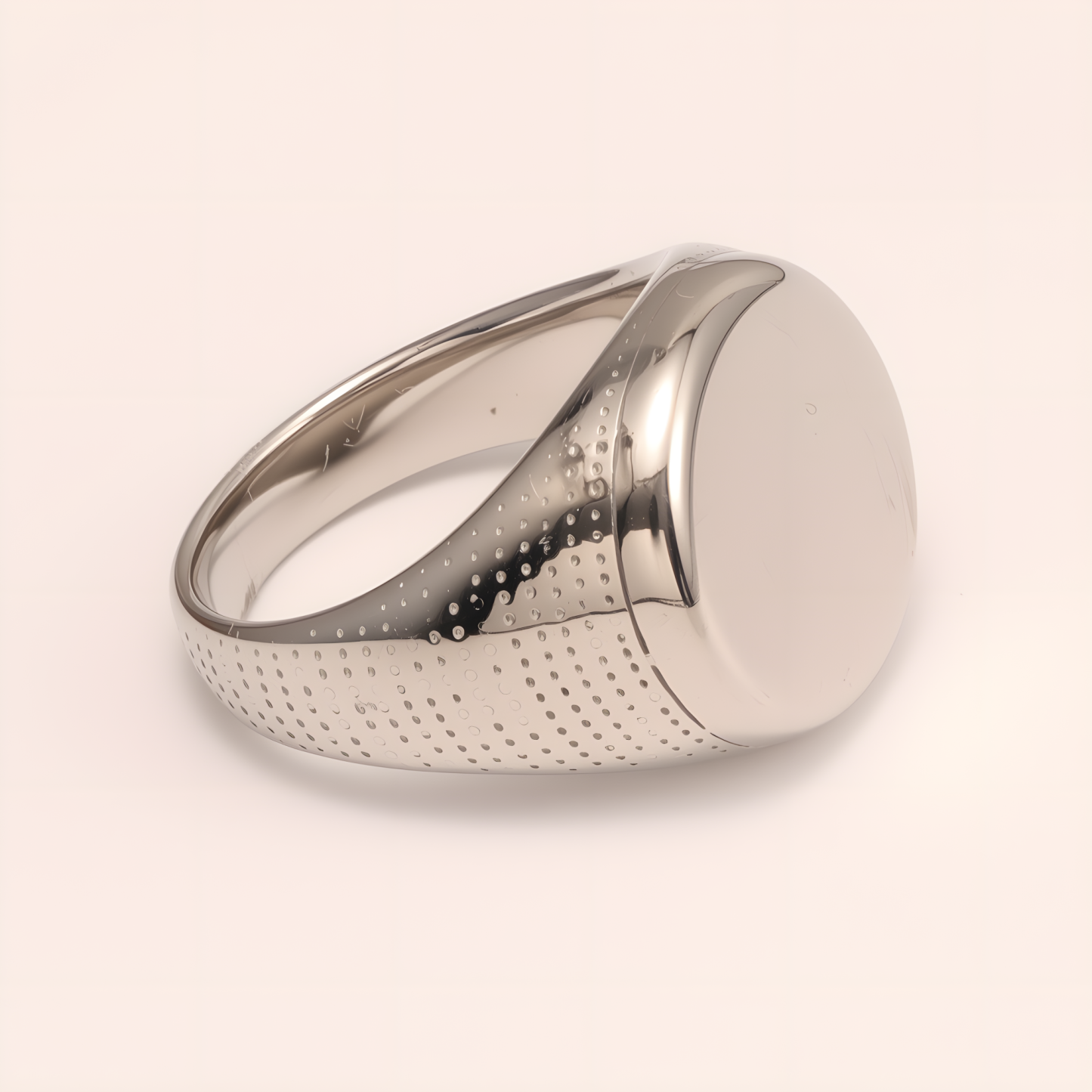 Minimalist Round - faced Perforated Stainless Steel Ring - Stylish Accessory for Men | BL1166G-JinBaoJewerly