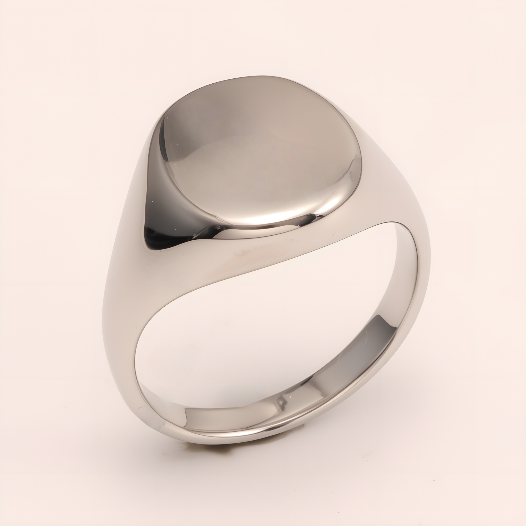 Minimalist Smooth - faced Stainless Steel Ring - Stylish Choice for Men | DZ89G-JinBaoJewerly
