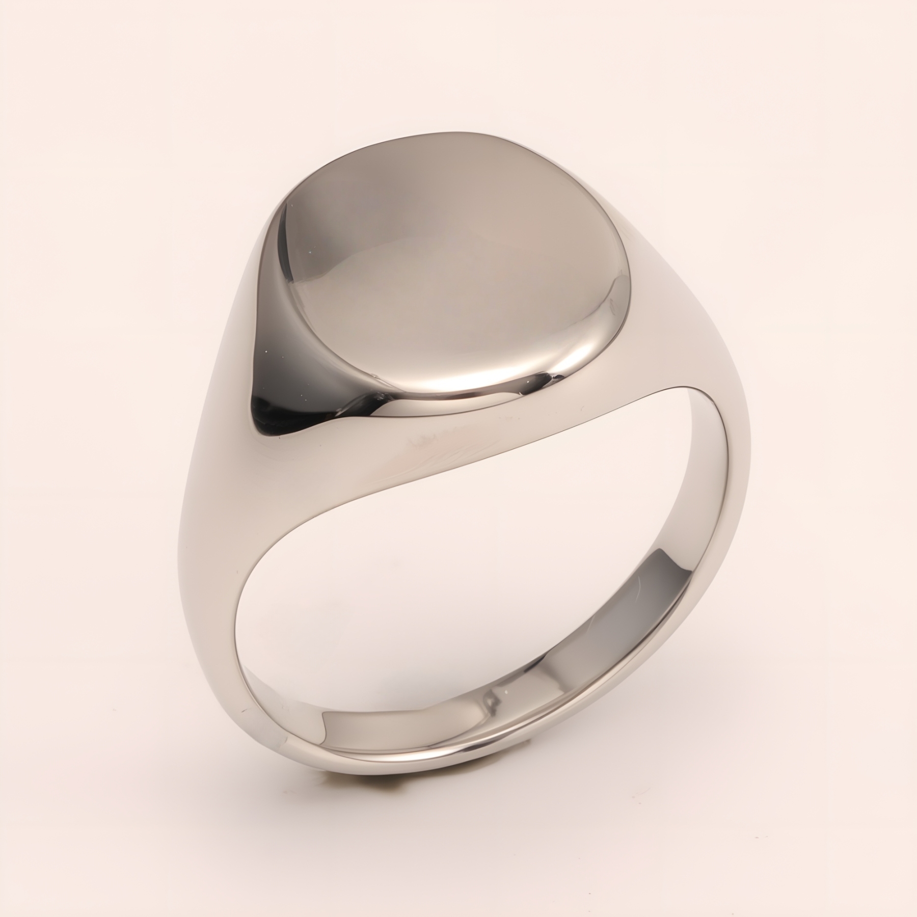 Minimalist Smooth - faced Stainless Steel Ring - Stylish Choice for Men | DZ89G-JinBaoJewerly