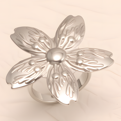 Exquisite Flower - shaped Stainless Steel Ring - Elegant Accessory for Women | G005623-JinBaoJewerly