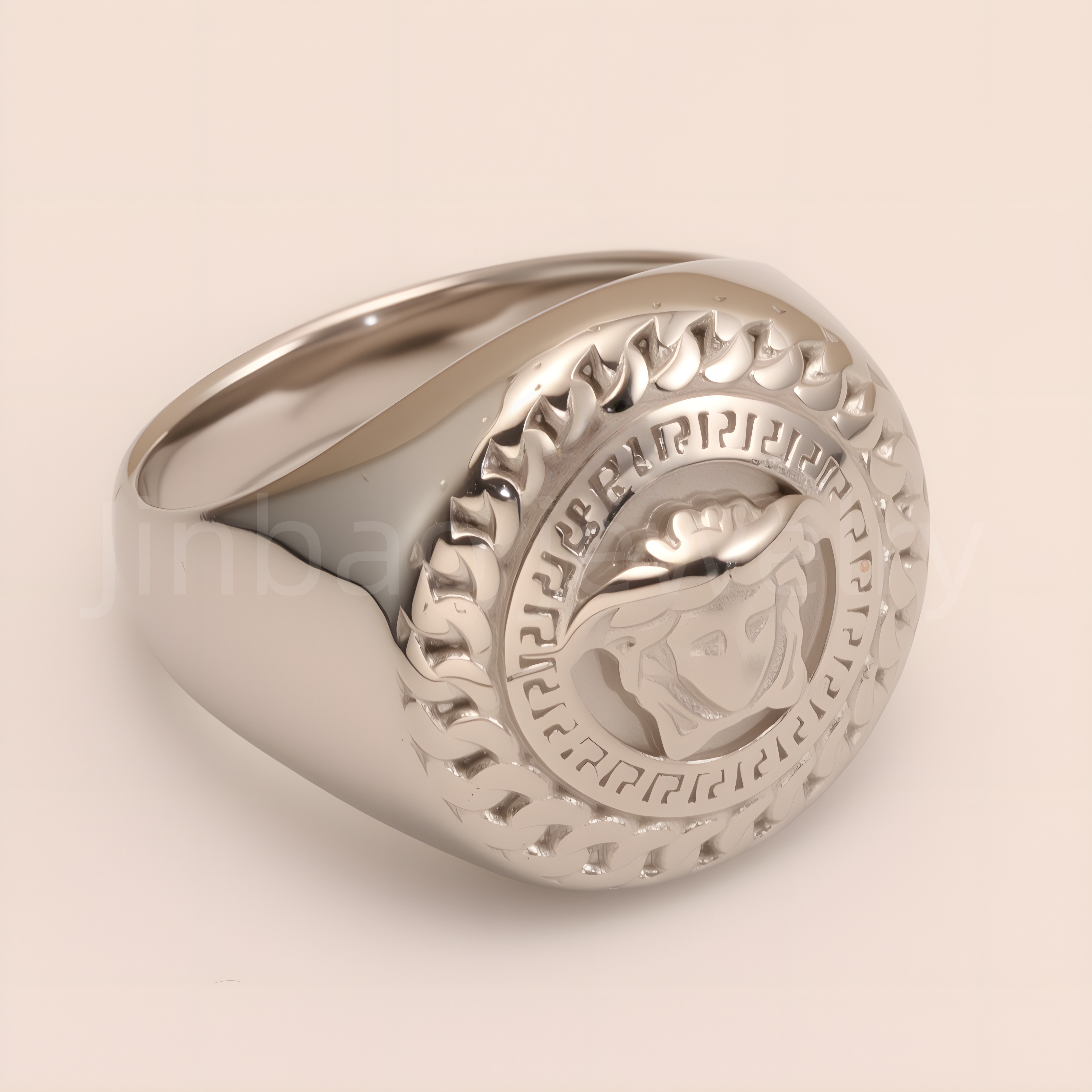 Trendy Chain - Pattern Steel Ring, Men's Edgy Fashion Jewelry | G00699-JinBaoJewerly