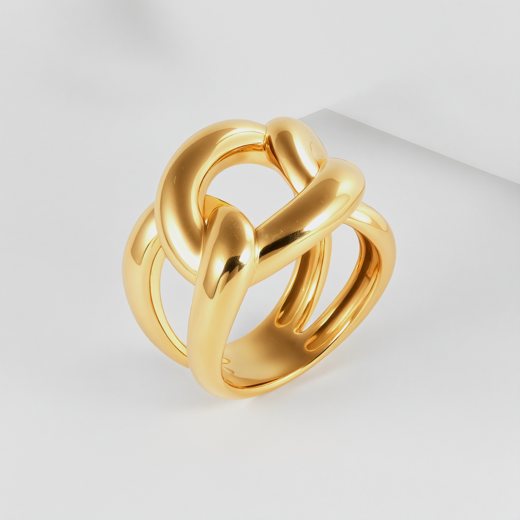 Minimalist Twisted Knot Stainless Steel Ring Vintage Style Unisex Ring | N003231-JinBaoJewerly
