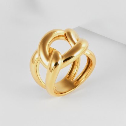 Minimalist Twisted Knot Stainless Steel Ring Vintage Style Unisex Ring | N003231-JinBaoJewerly